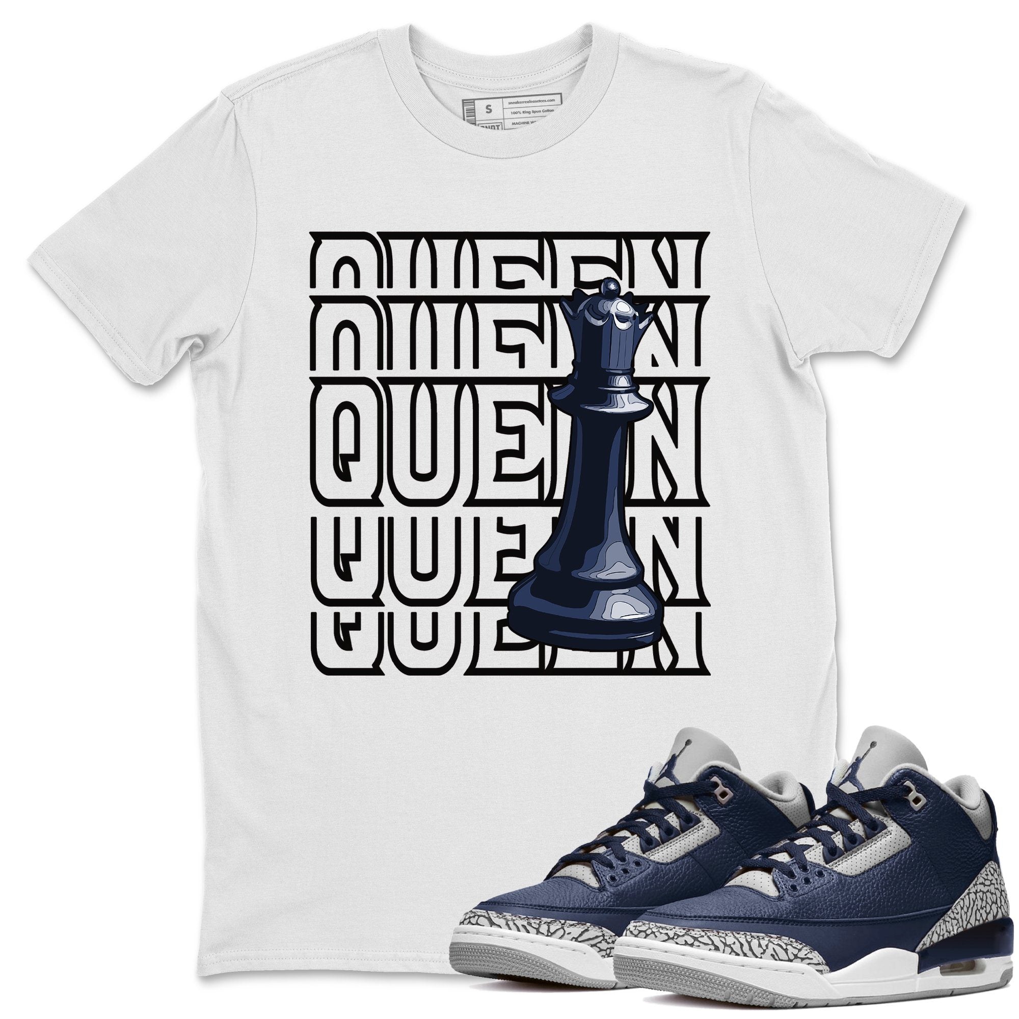 Queen Unisex Tops - Air Jordan 3 Midnight Navy