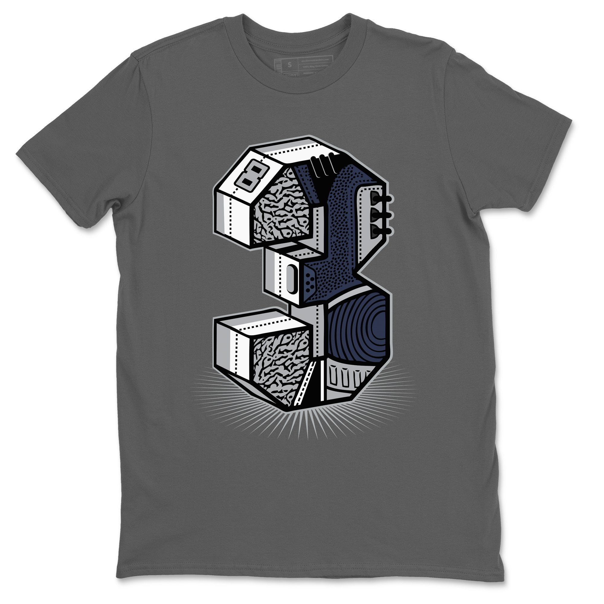 Three Statue Unisex Tops - Air Jordan 3 Midnight Navy