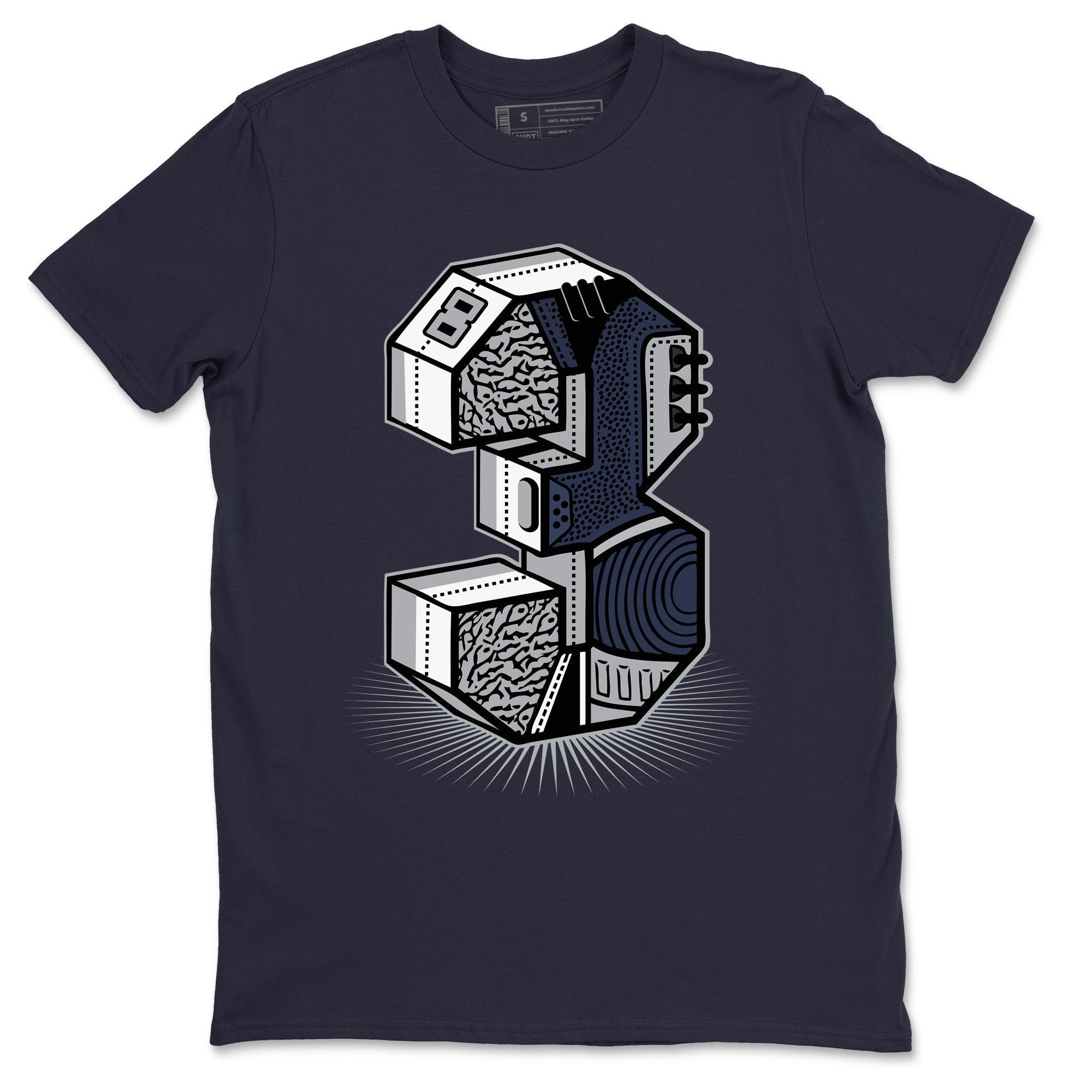 Three Statue Unisex Tops - Air Jordan 3 Midnight Navy