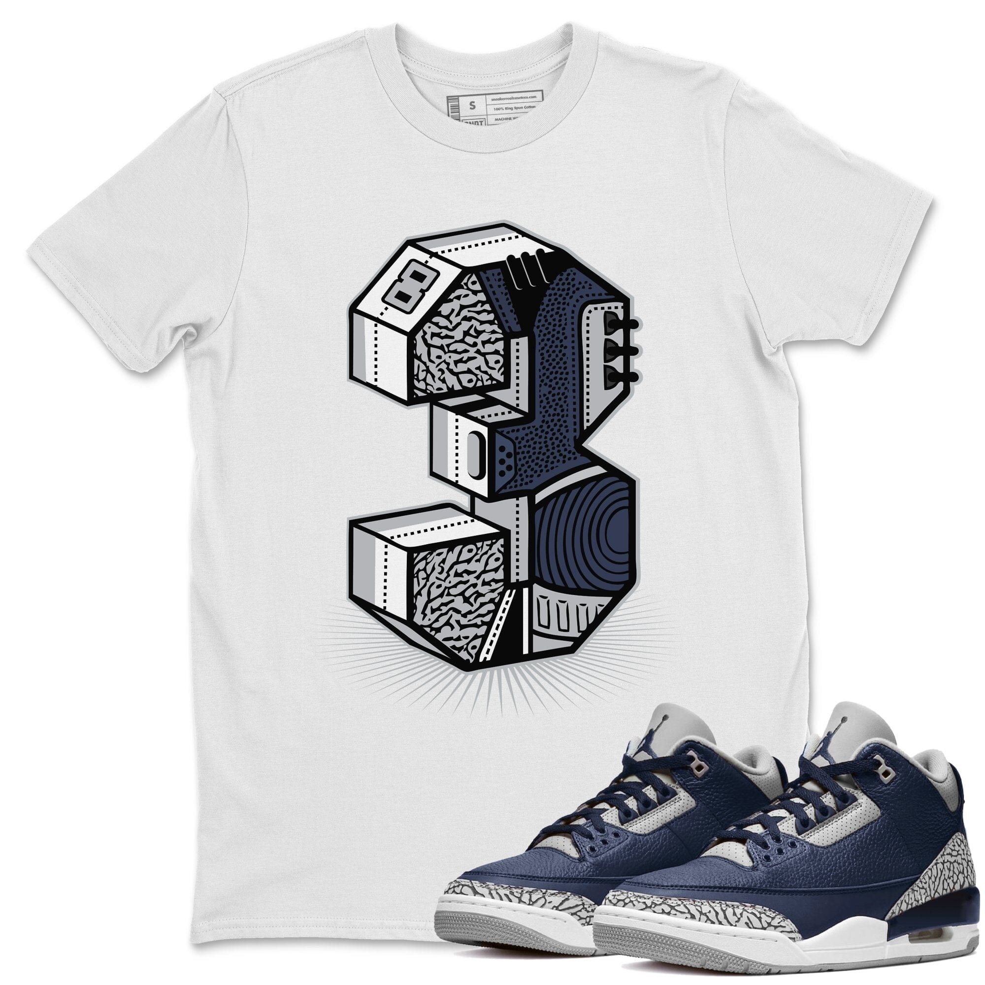 Three Statue Unisex Tops - Air Jordan 3 Midnight Navy