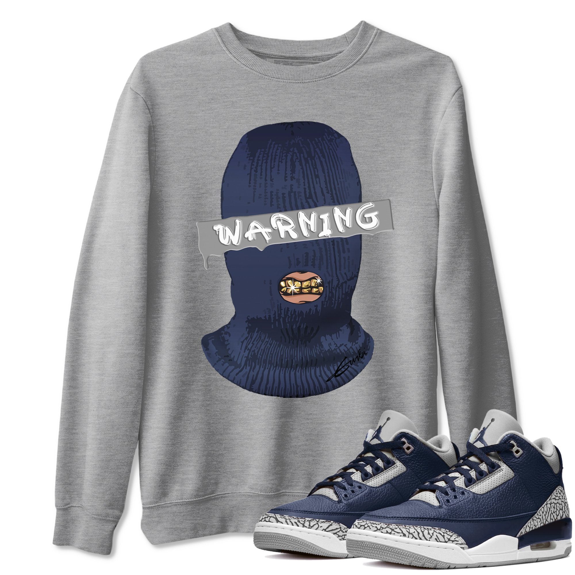 Warning Unisex Tops - Air Jordan 3 Midnight Navy