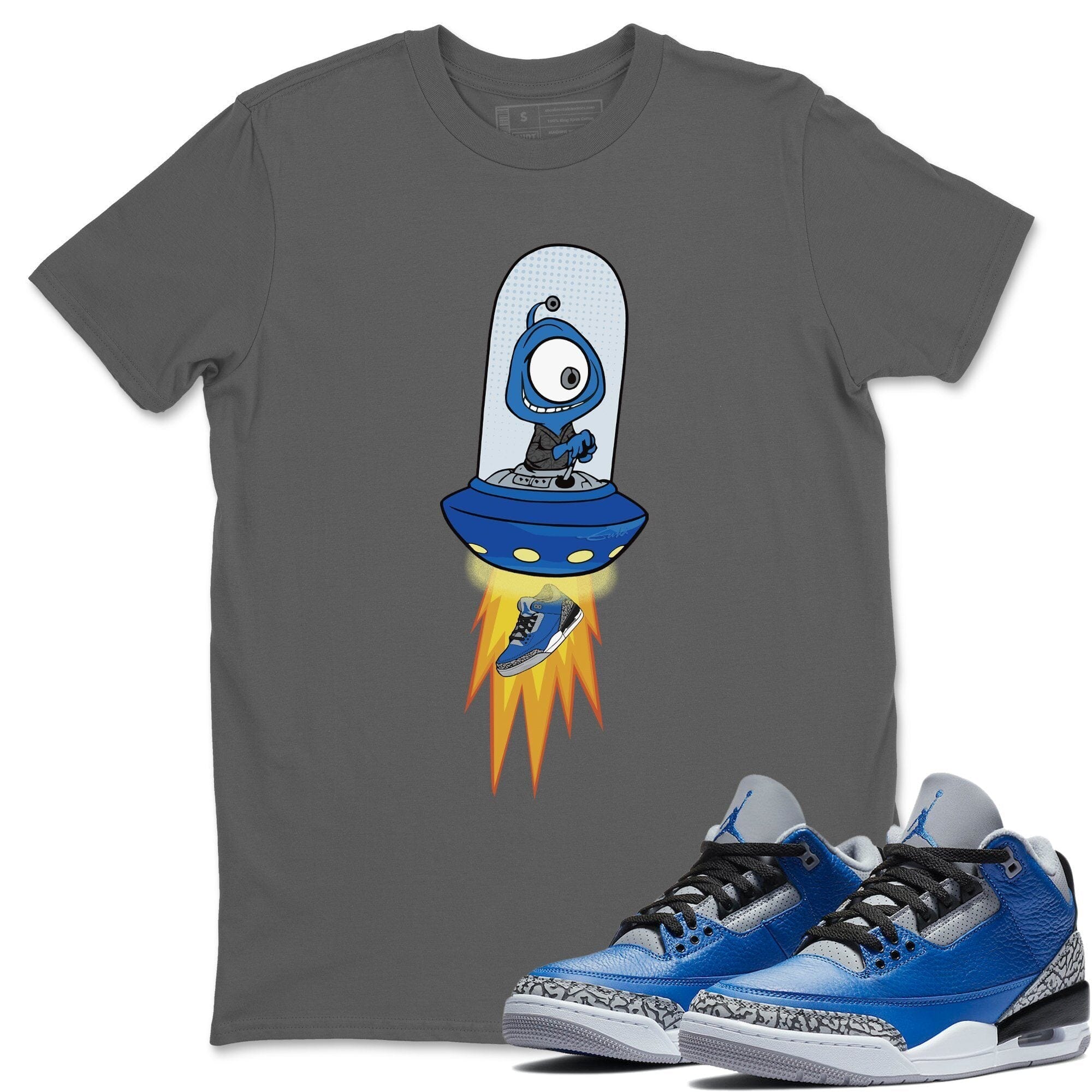 Alien Unisex Tops - Air Jordan 3 Varsity Royal