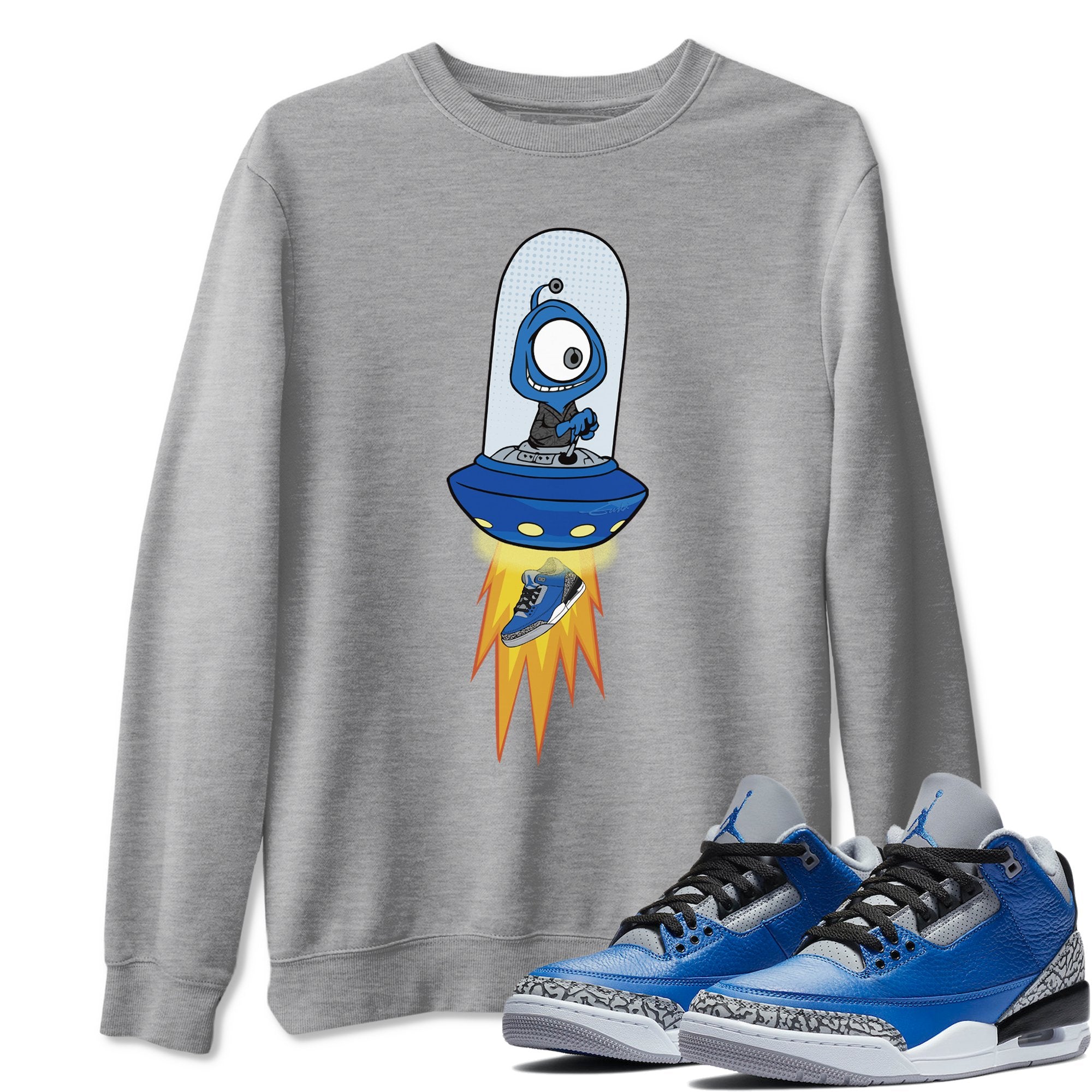 Alien Unisex Tops - Air Jordan 3 Varsity Royal