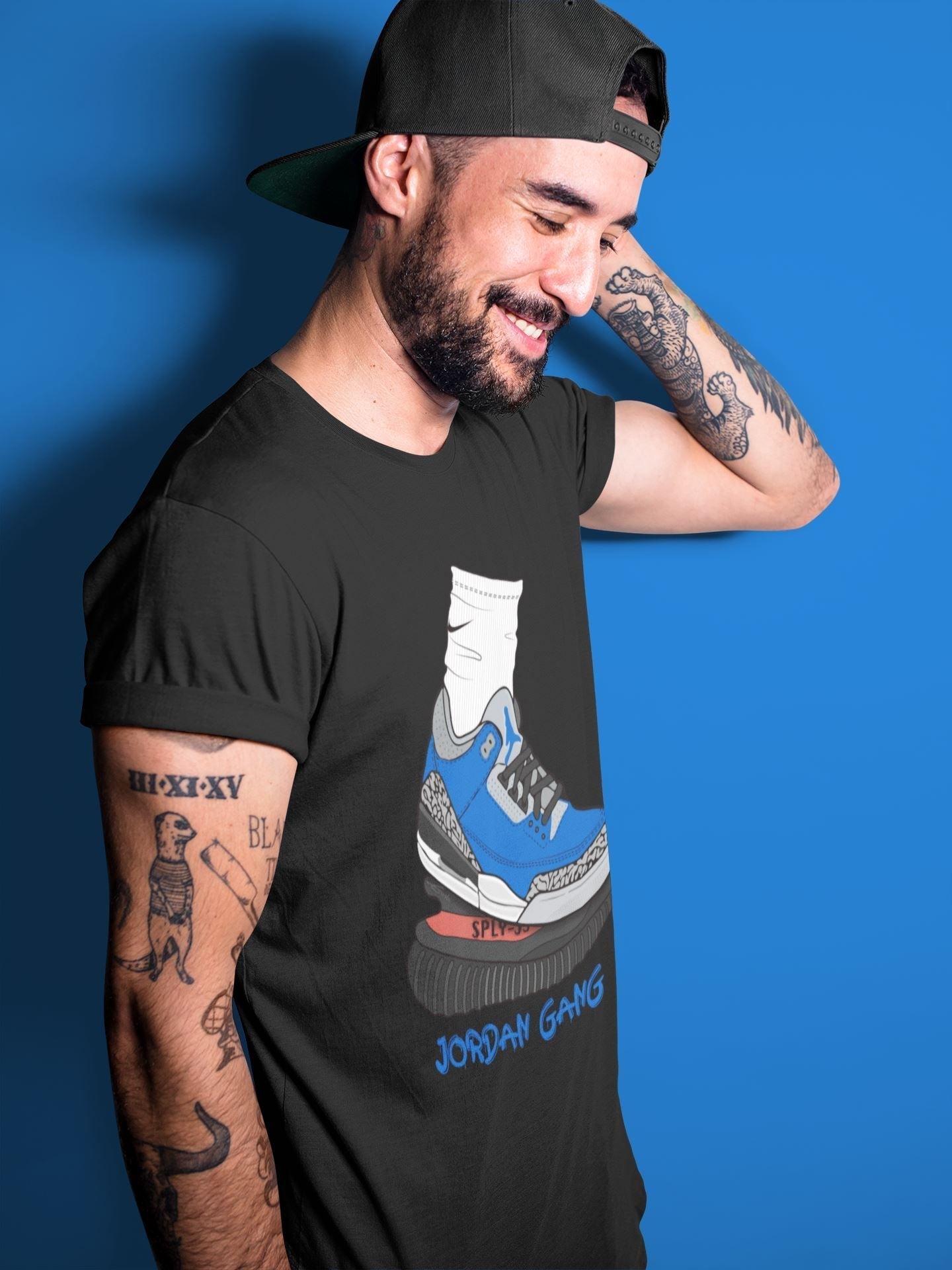 Air Jordan Gang Unisex Tops - Air Jordan 3 Varsity Royal