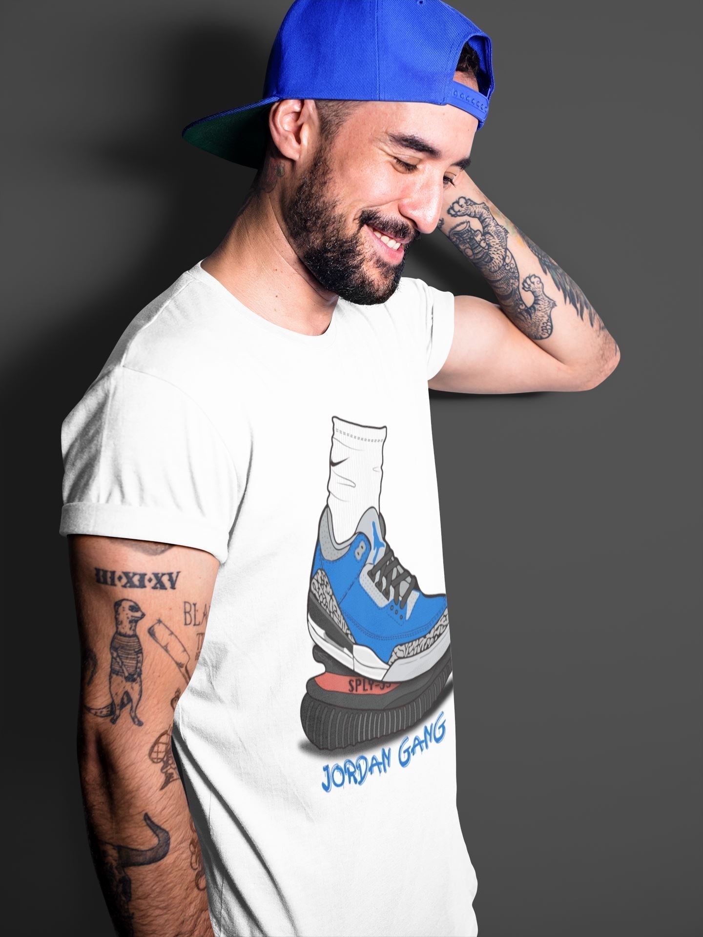 Air Jordan Gang Unisex Tops - Air Jordan 3 Varsity Royal