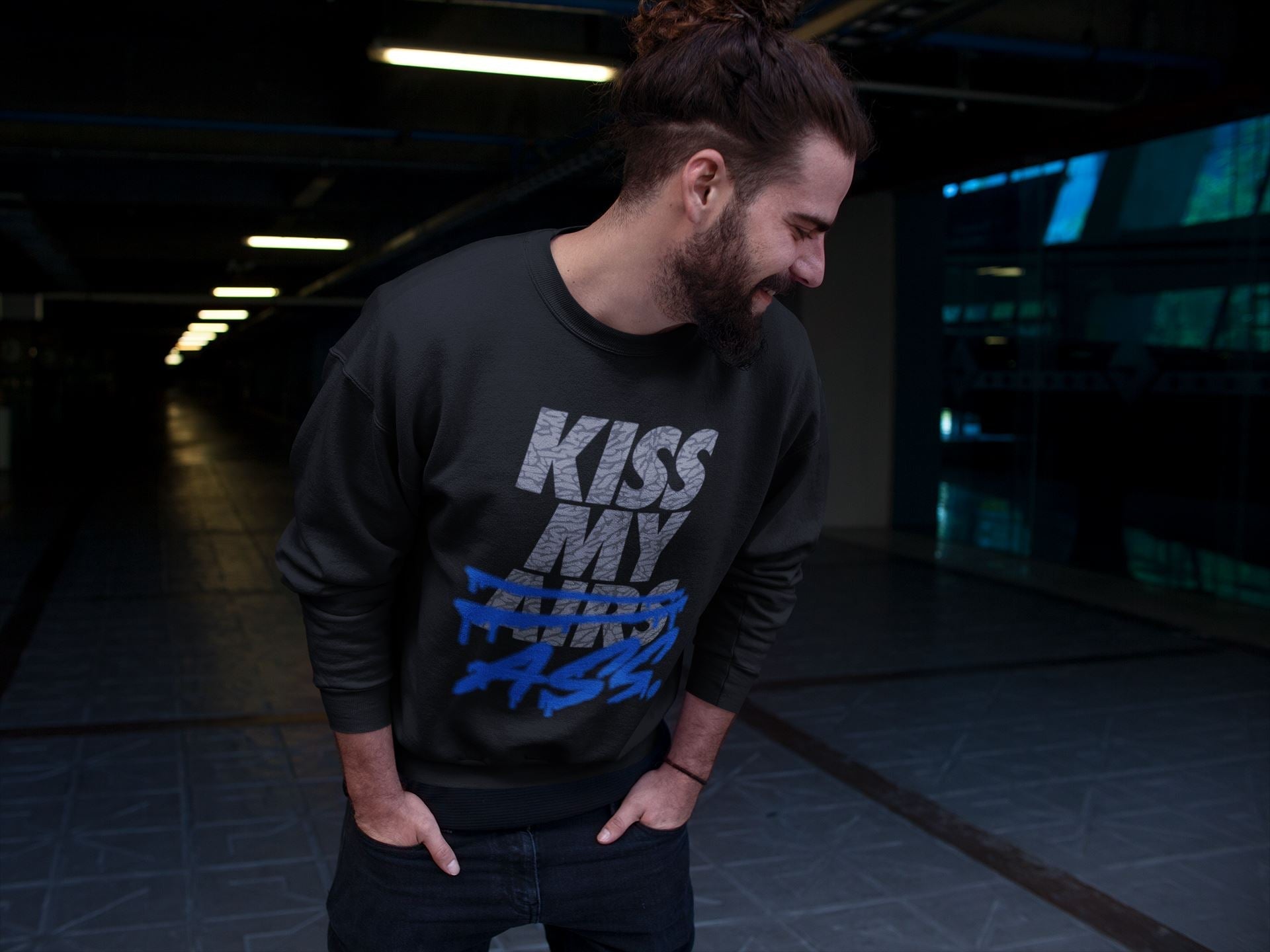 Kiss My Ass Unisex Tops - Air Jordan 3 Varsity Royal
