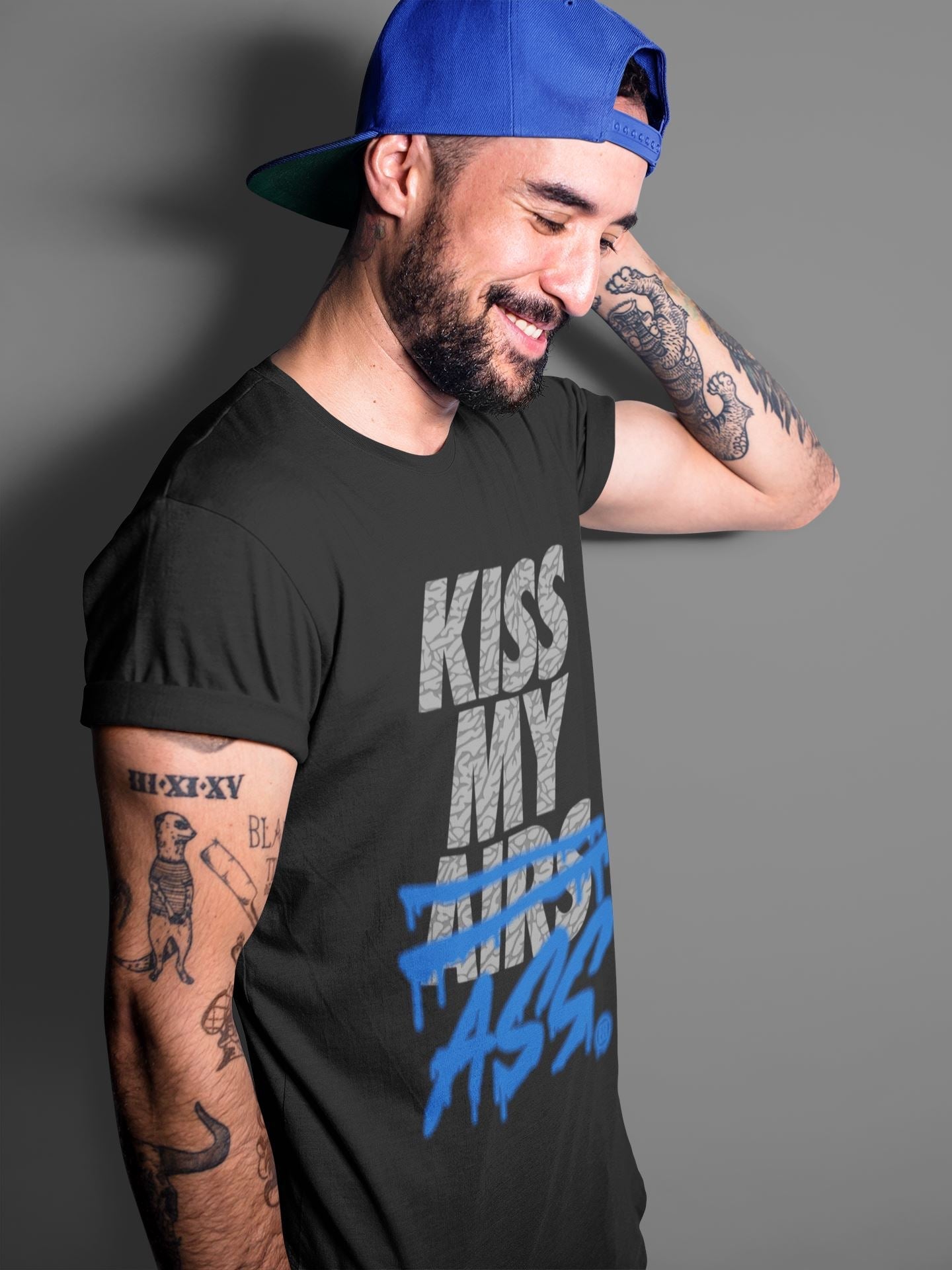 Kiss My Ass Unisex Tops - Air Jordan 3 Varsity Royal