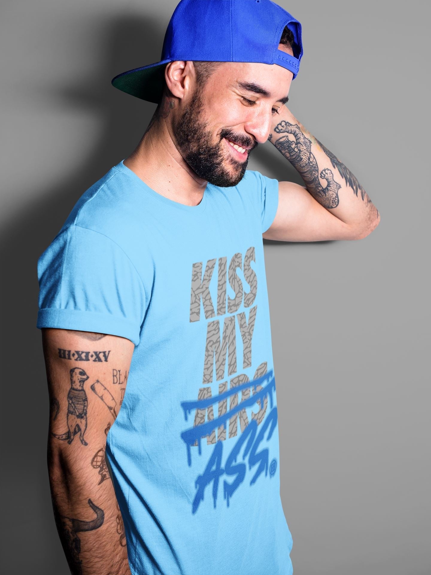 Kiss My Ass Unisex Tops - Air Jordan 3 Varsity Royal
