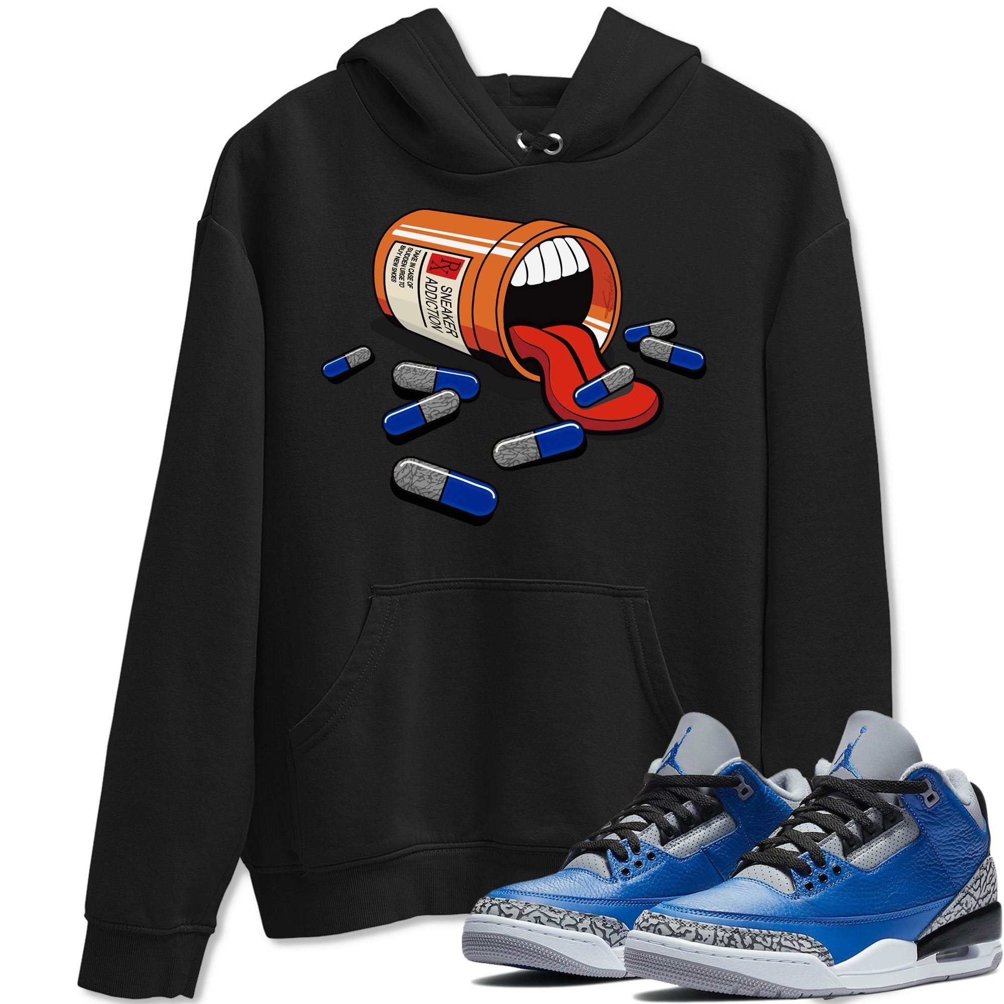 snkmatch Addiction Unisex Tops - Air Jordan 3 Varsity Royal