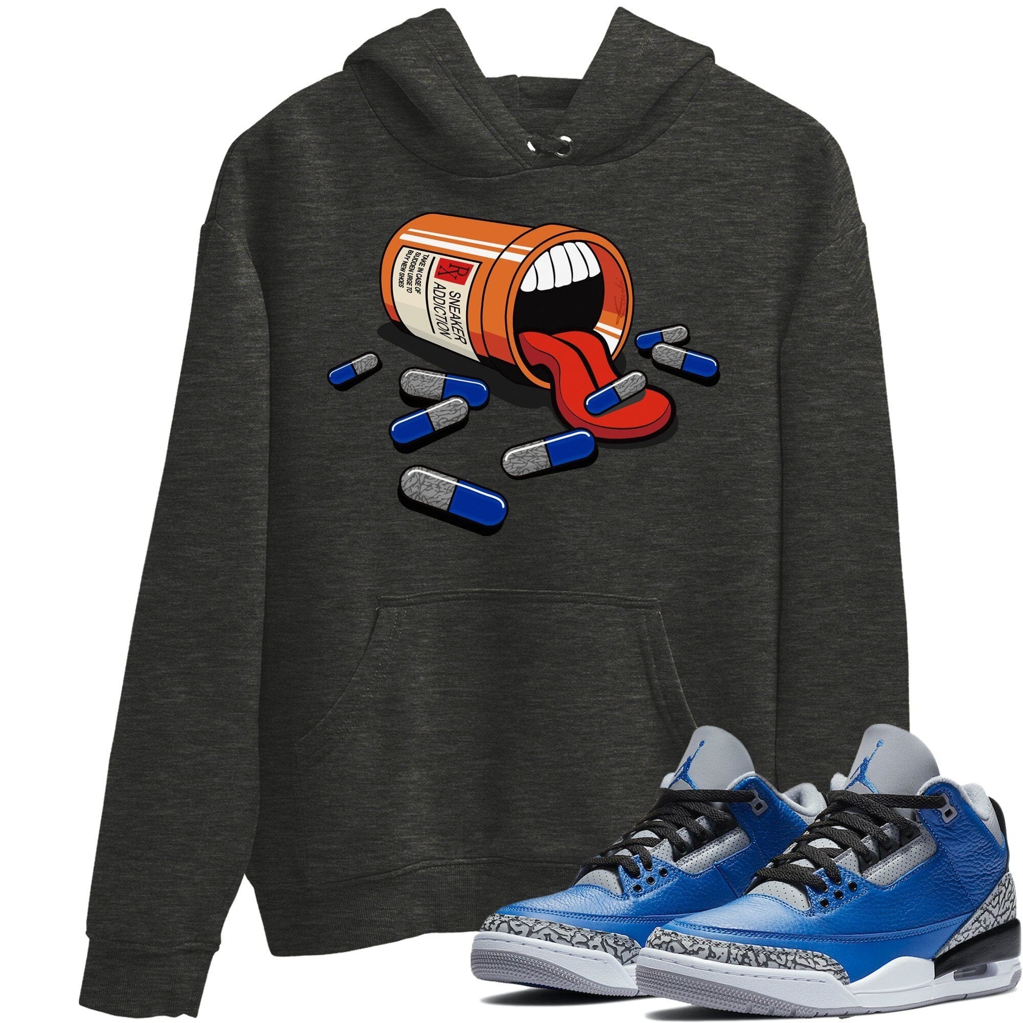 snkmatch Addiction Unisex Tops - Air Jordan 3 Varsity Royal