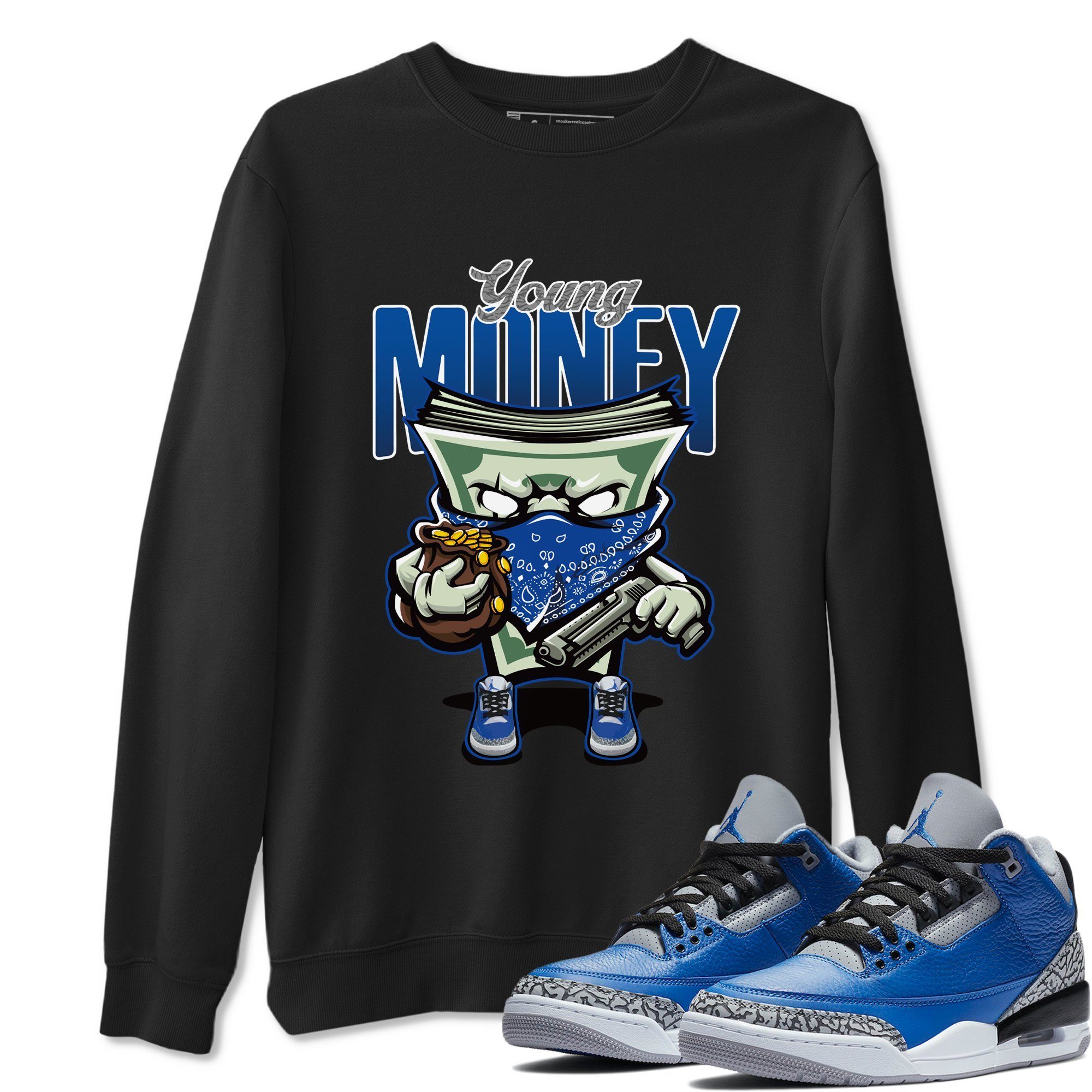 Young Money Unisex Tops - Air Jordan 3 Varsity Royal