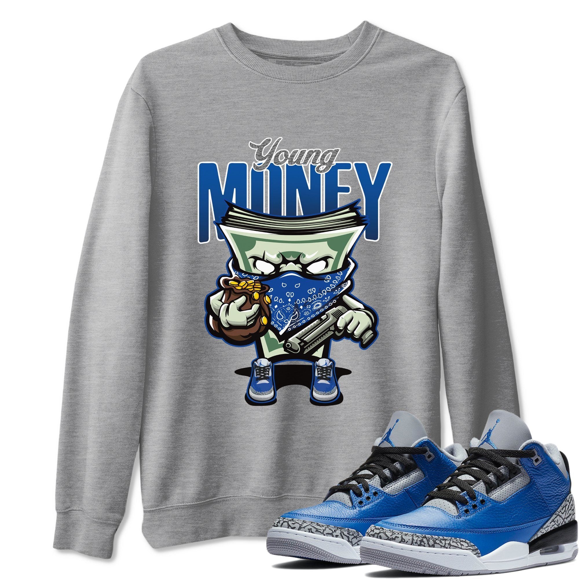 Young Money Unisex Tops - Air Jordan 3 Varsity Royal
