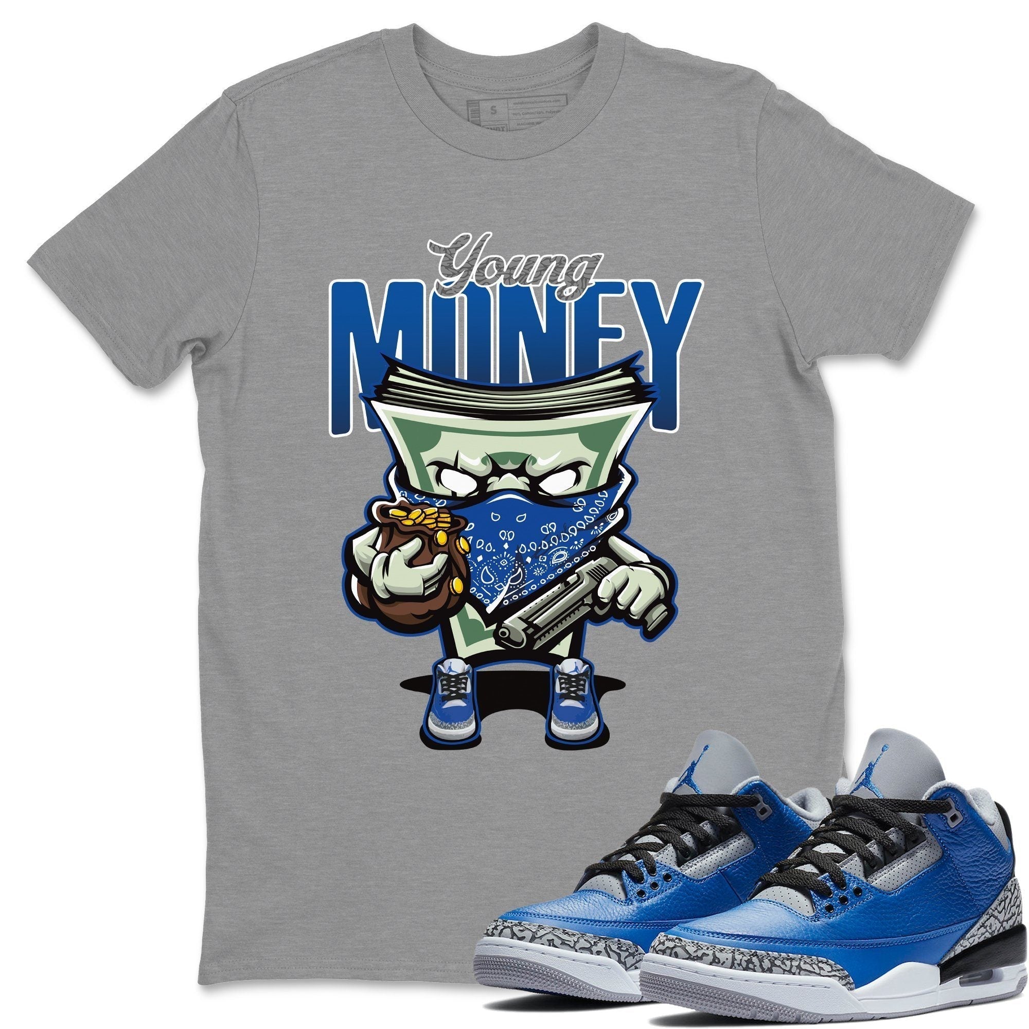Young Money Unisex Tops - Air Jordan 3 Varsity Royal