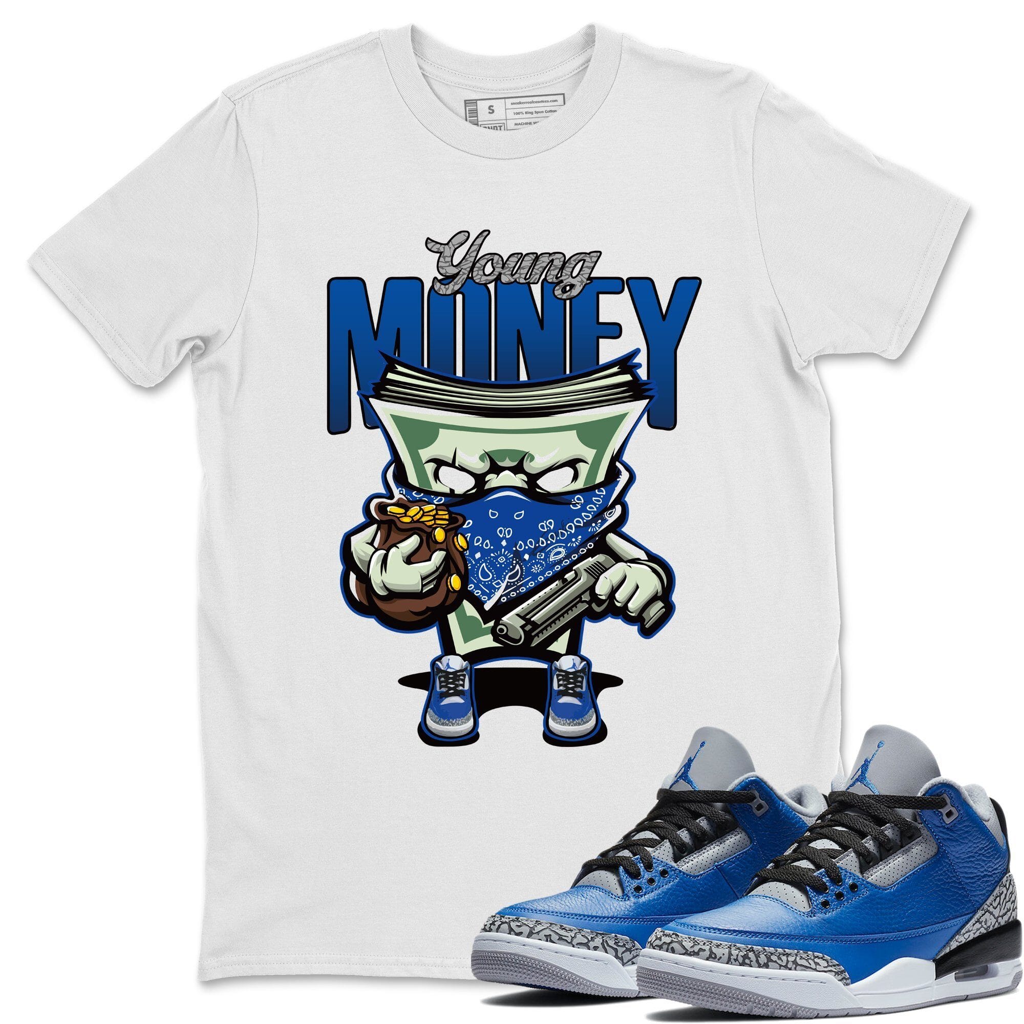 Young Money Unisex Tops - Air Jordan 3 Varsity Royal