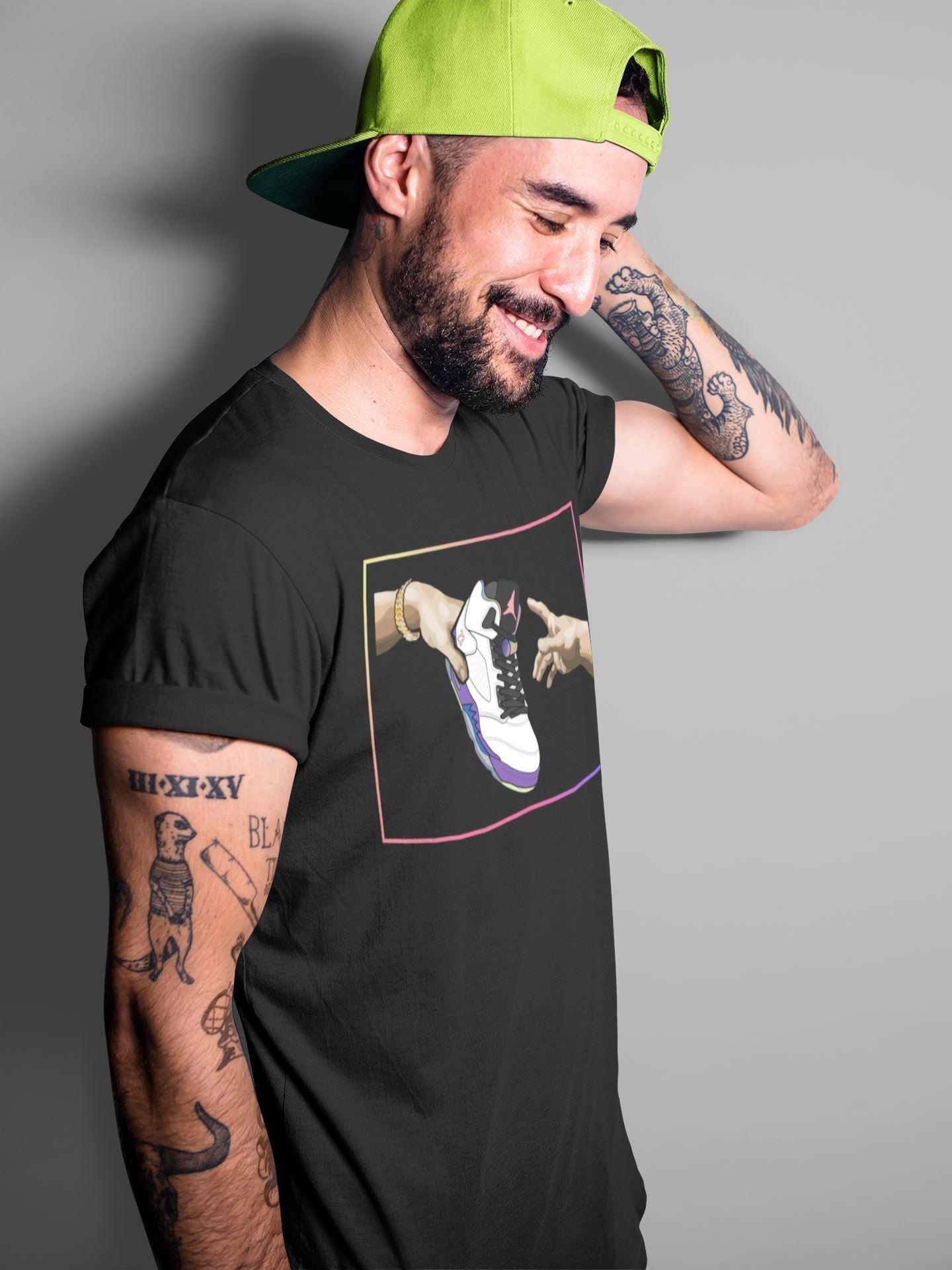 Adam's Creation Unisex Tops - Air Jordan 5 Ghost Green