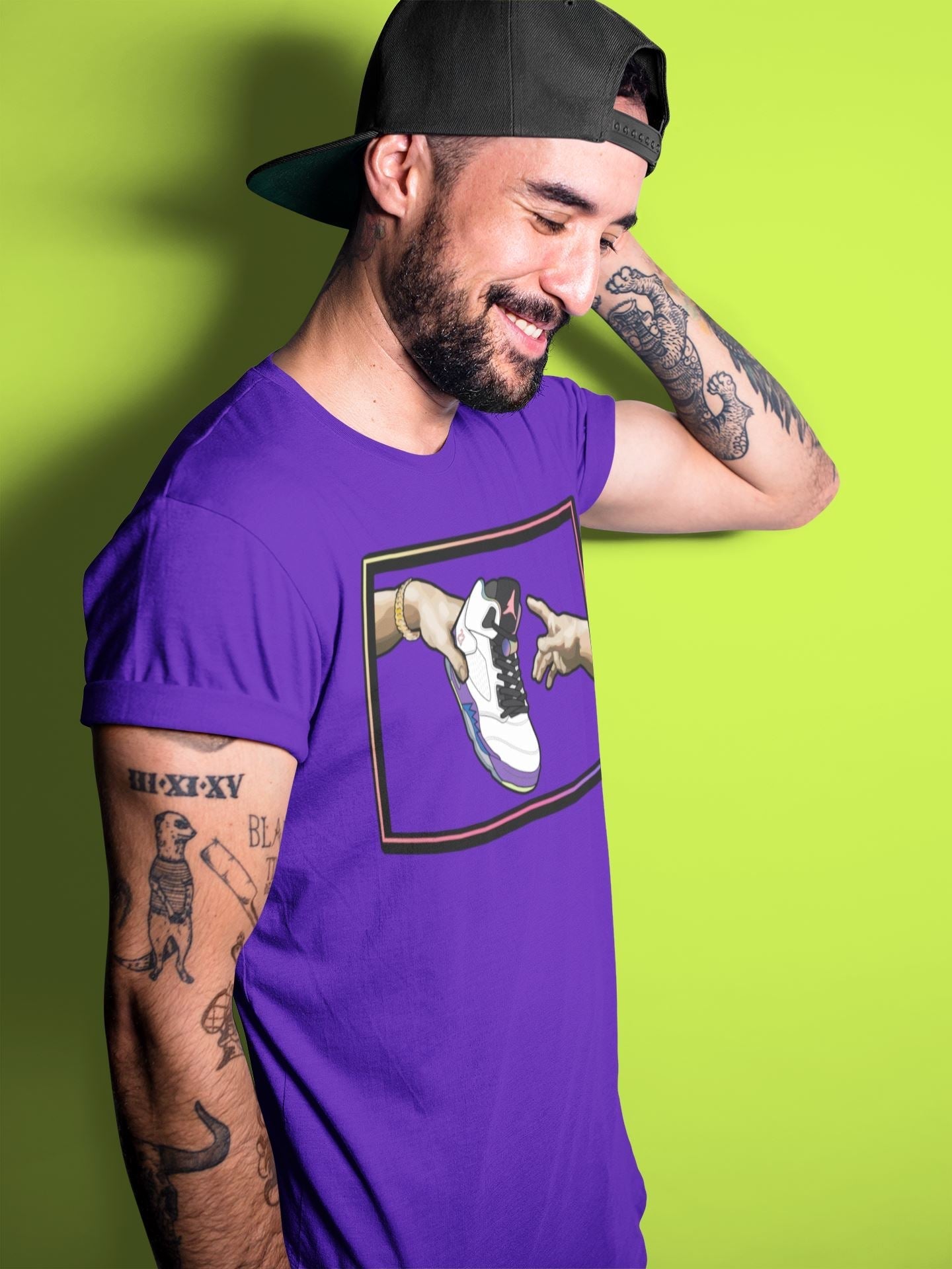 Adam's Creation Unisex Tops - Air Jordan 5 Ghost Green