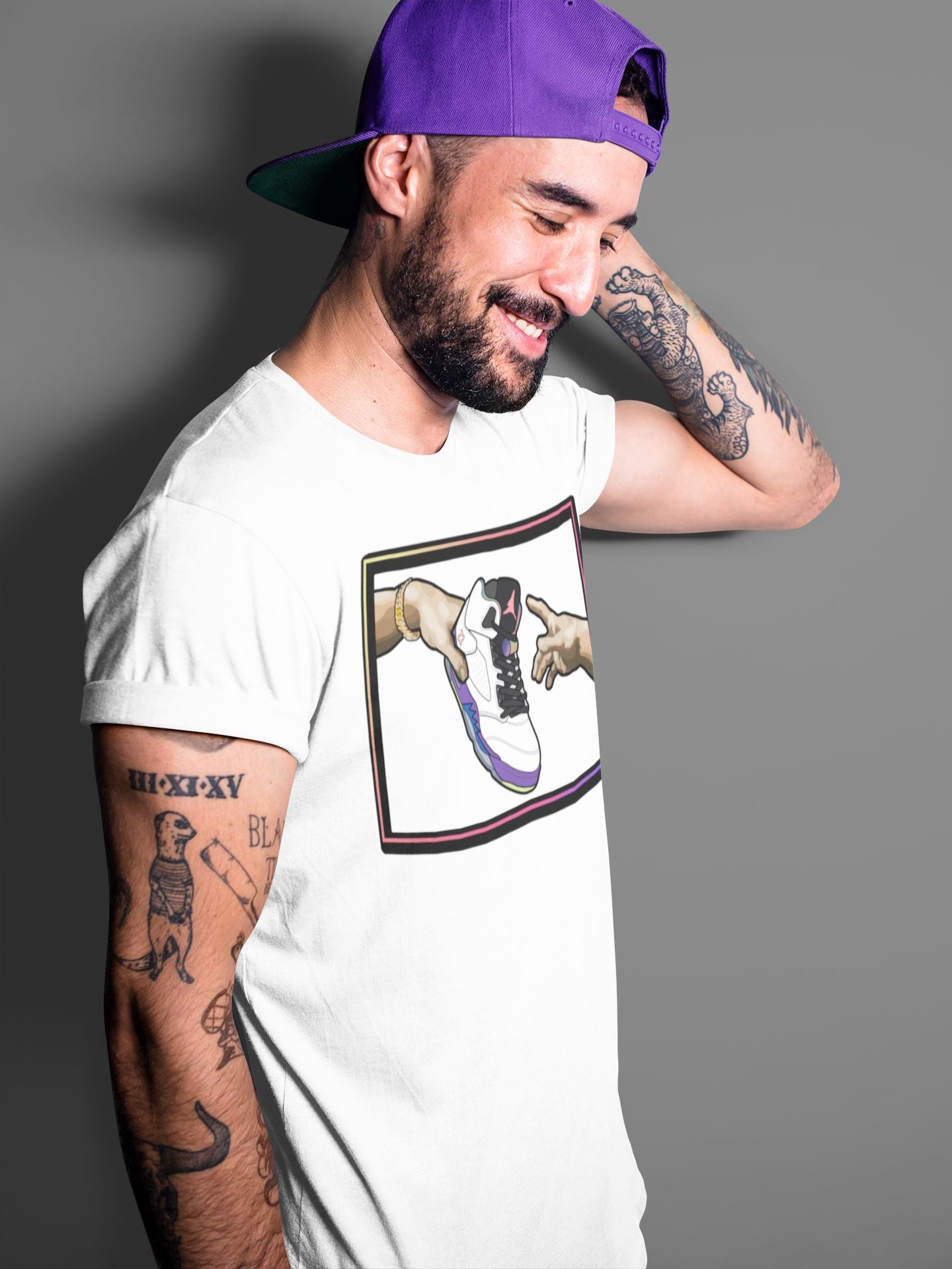 Adam's Creation Unisex Tops - Air Jordan 5 Ghost Green