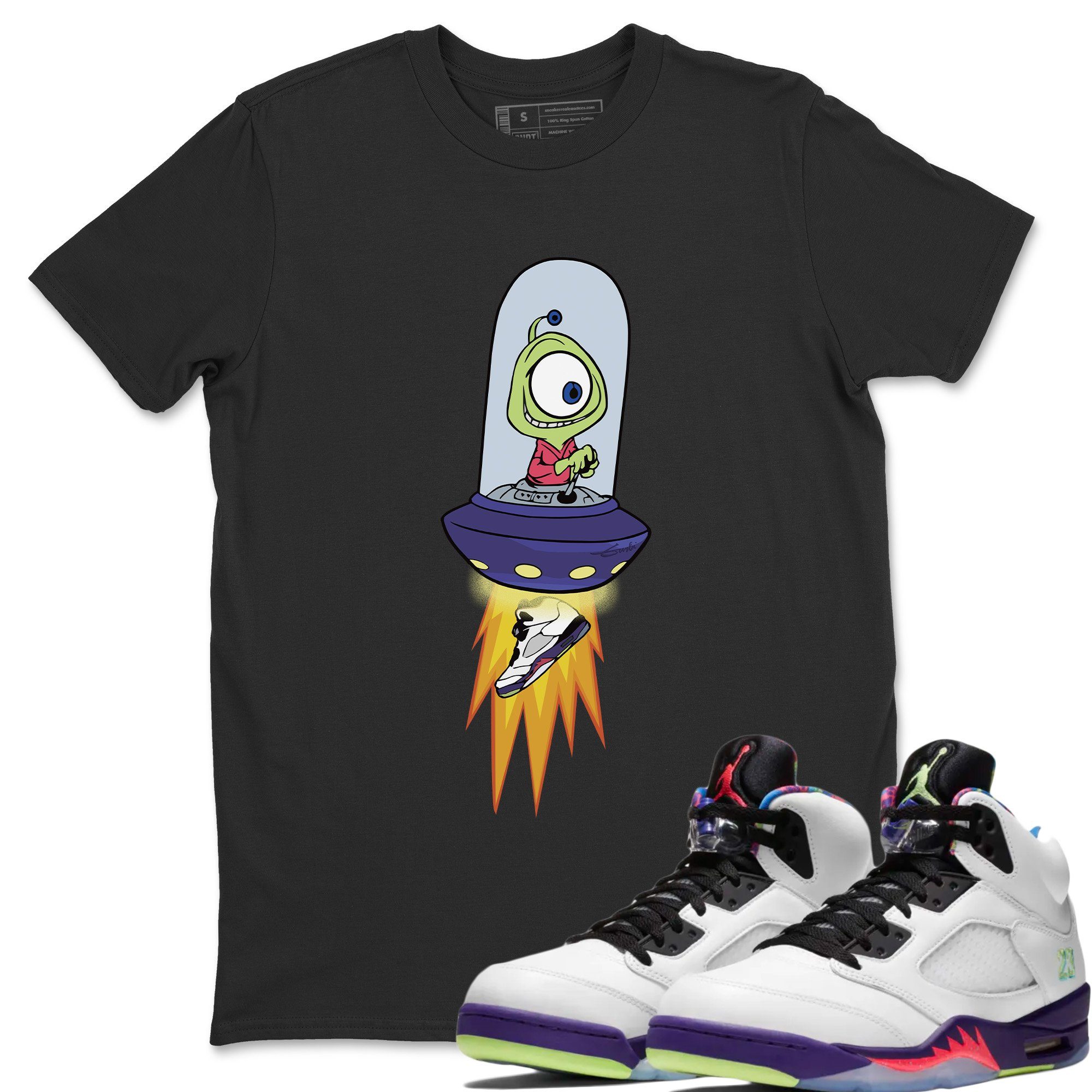 Alien Unisex Tops - Air Jordan 5 Ghost Green