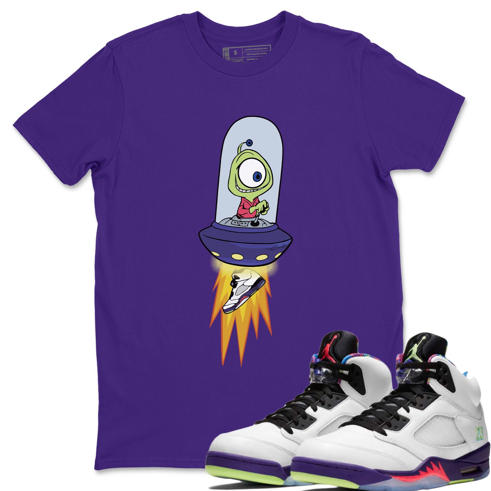 Alien Unisex Tops - Air Jordan 5 Ghost Green