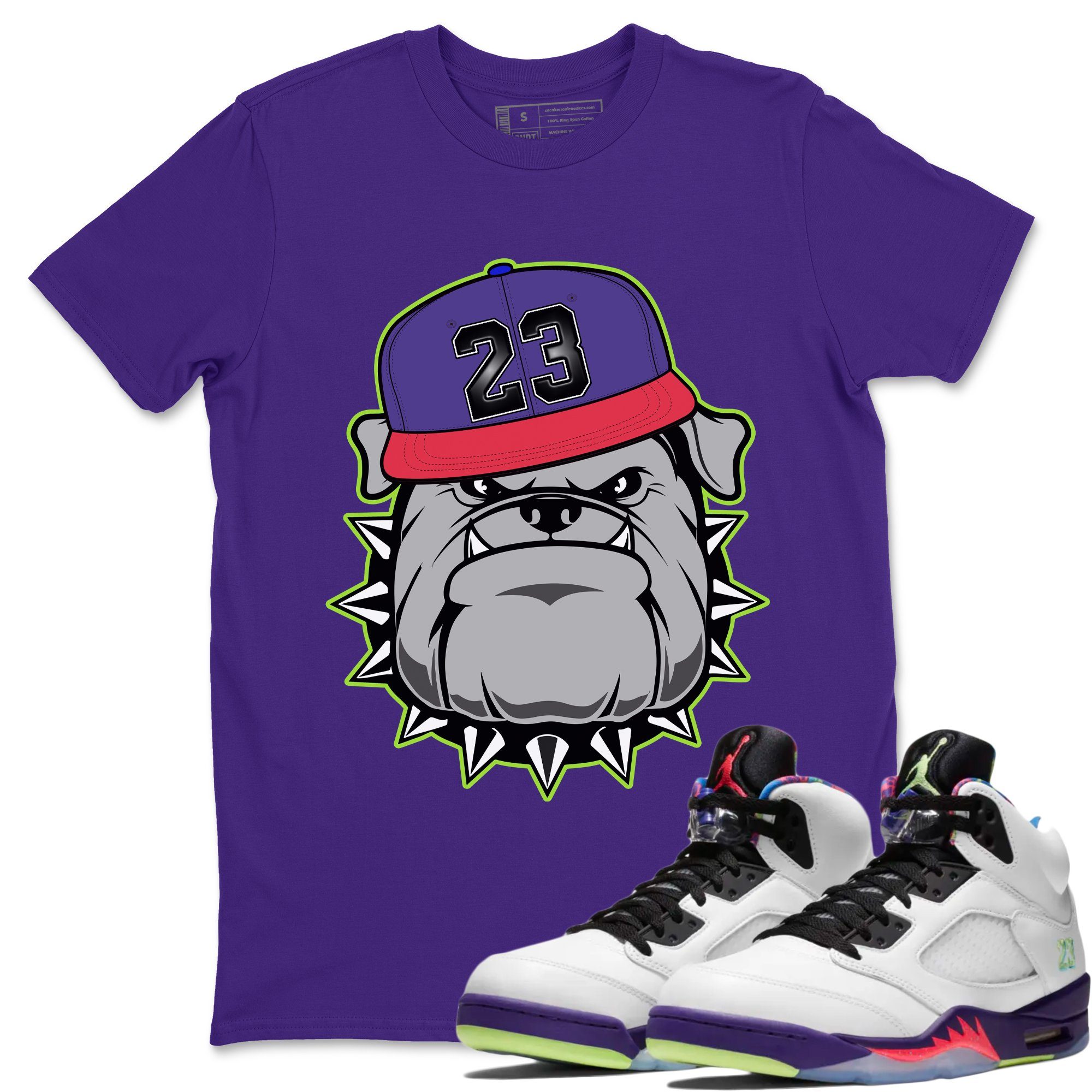 English Bulldog Unisex Tops - Air Jordan 5 Ghost Green