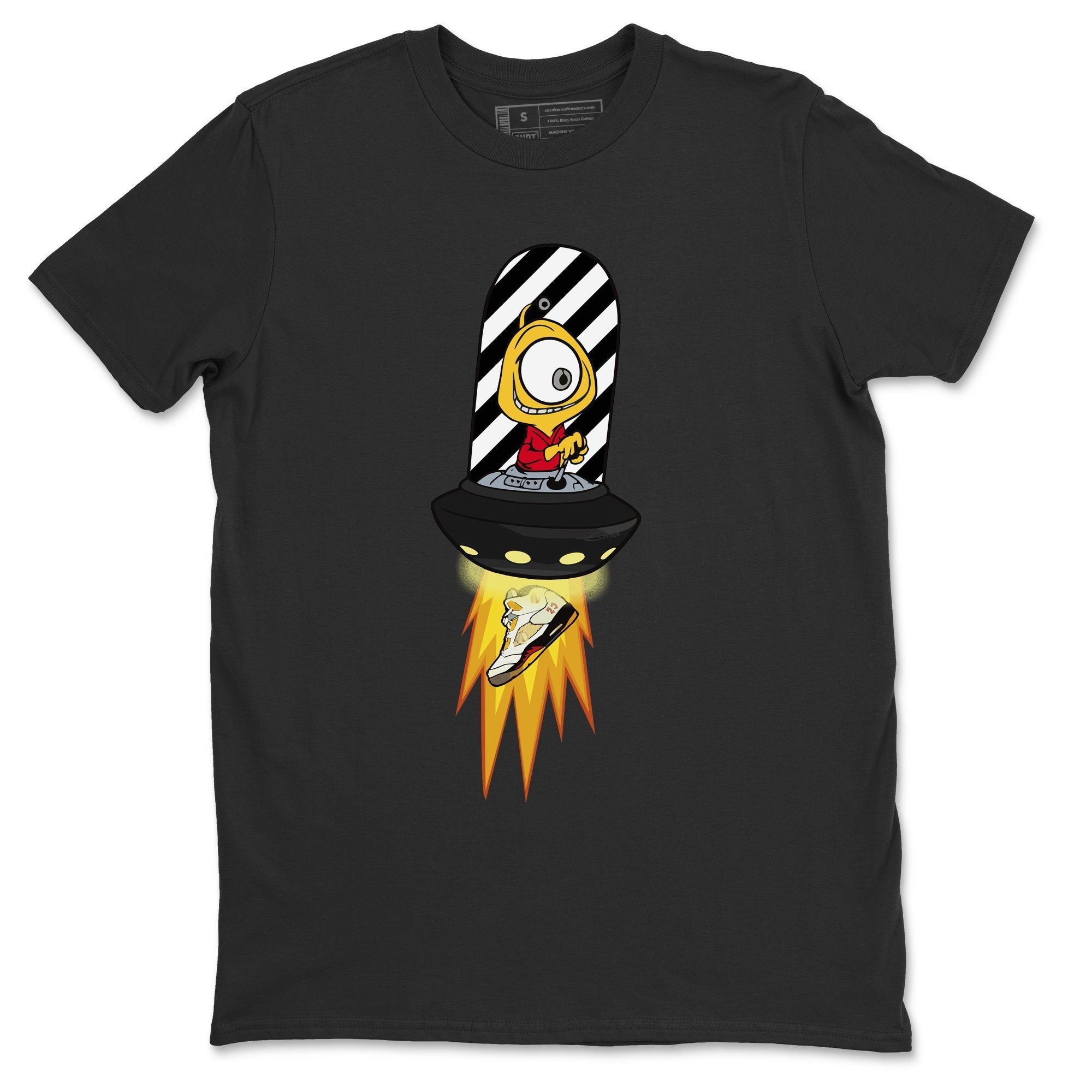 Alien Unisex Tops - Air Jordan 5 OFF-WHITE Sail