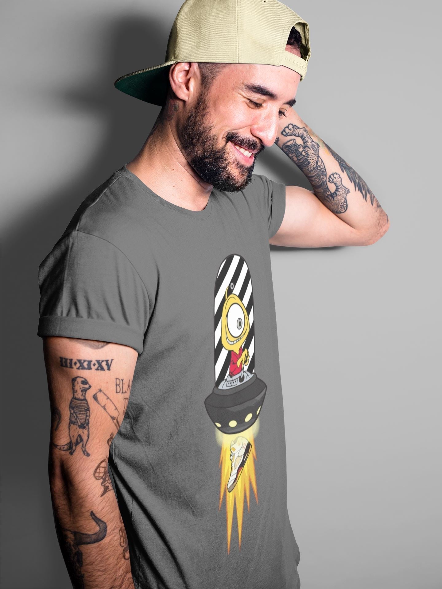 Alien Unisex Tops - Air Jordan 5 OFF-WHITE Sail