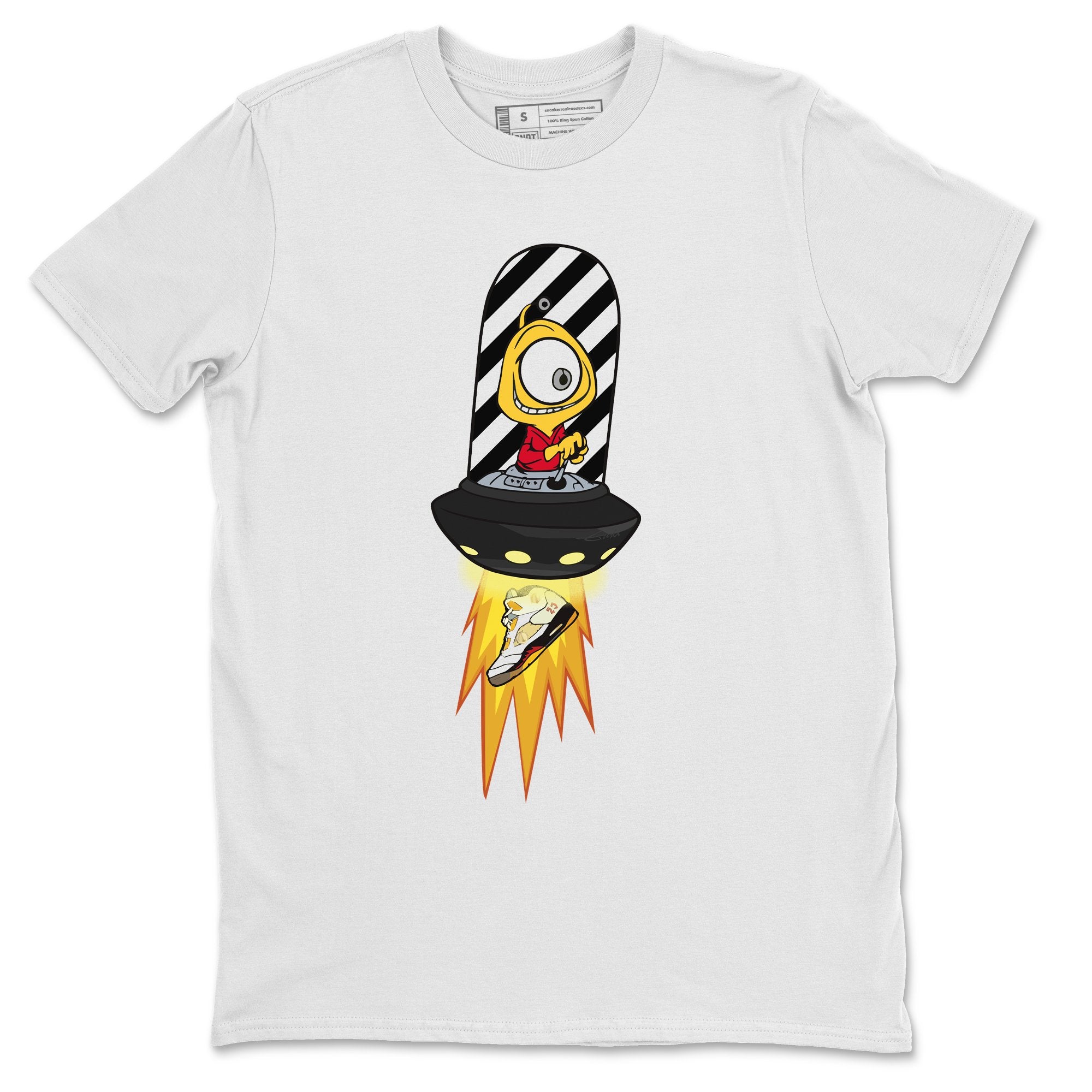 Alien Unisex Tops - Air Jordan 5 OFF-WHITE Sail