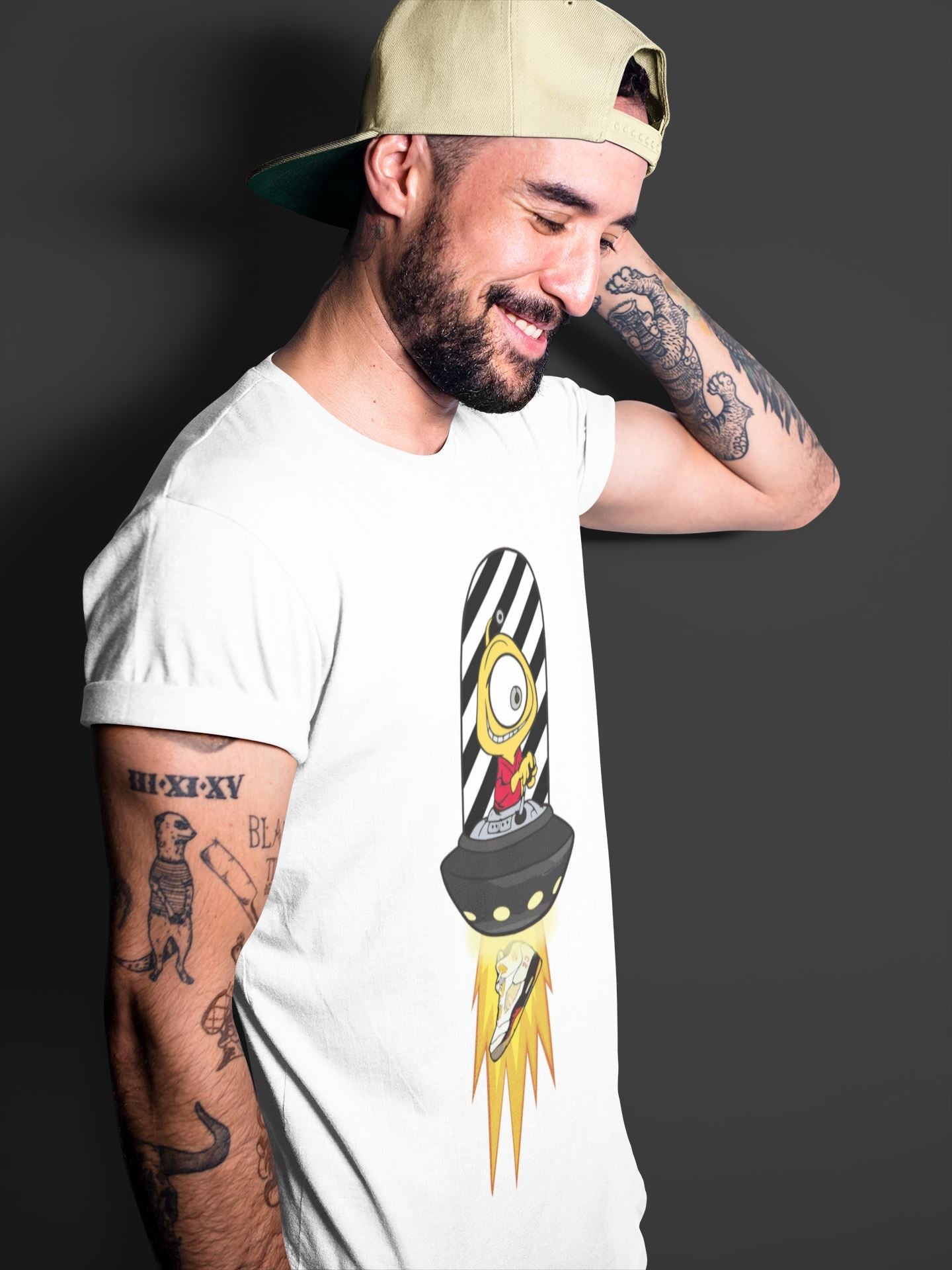 Alien Unisex Tops - Air Jordan 5 OFF-WHITE Sail
