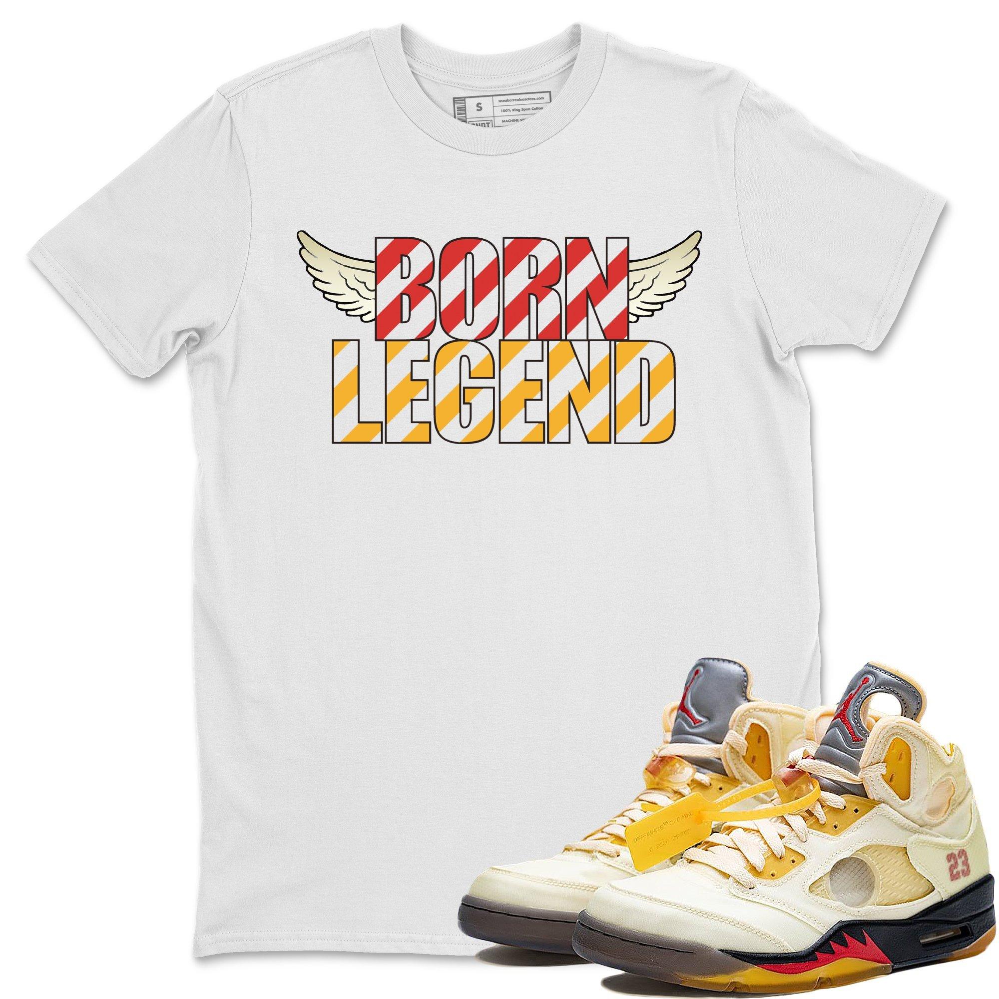 Born Legend Unisex Tops - Air Jordan 5 OFF-WHITE Sail