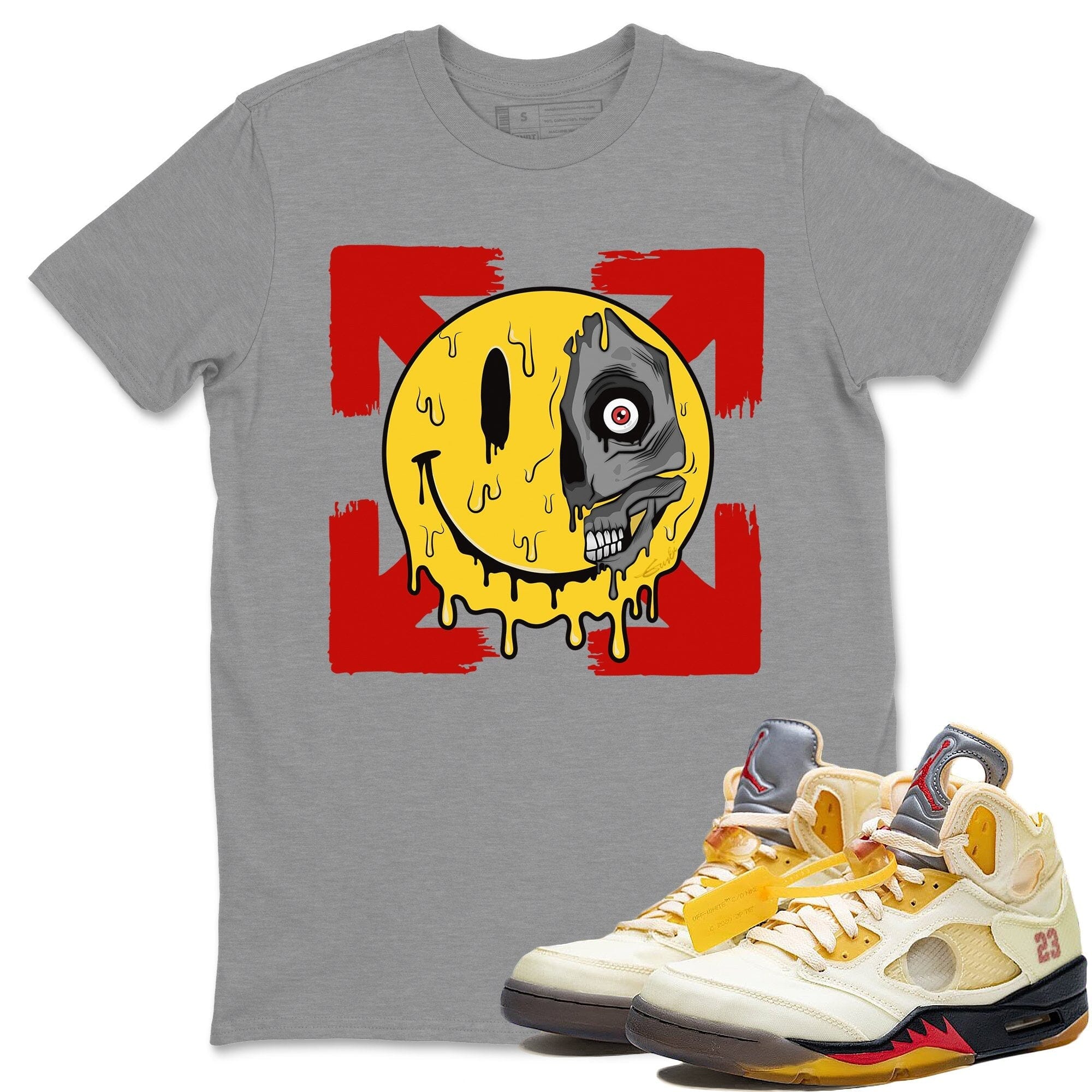 Dead Inside Unisex Tops - Air Jordan 5 OFF-WHITE Sail