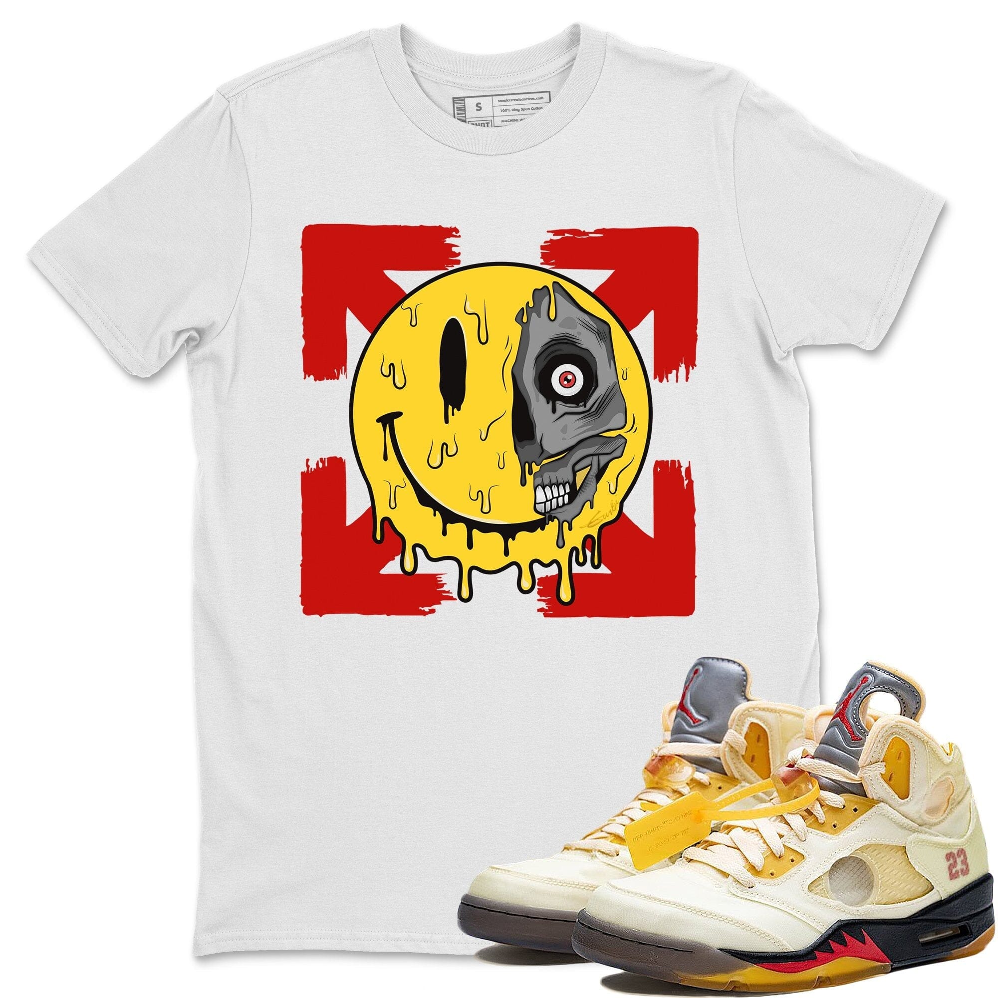 Dead Inside Unisex Tops - Air Jordan 5 OFF-WHITE Sail