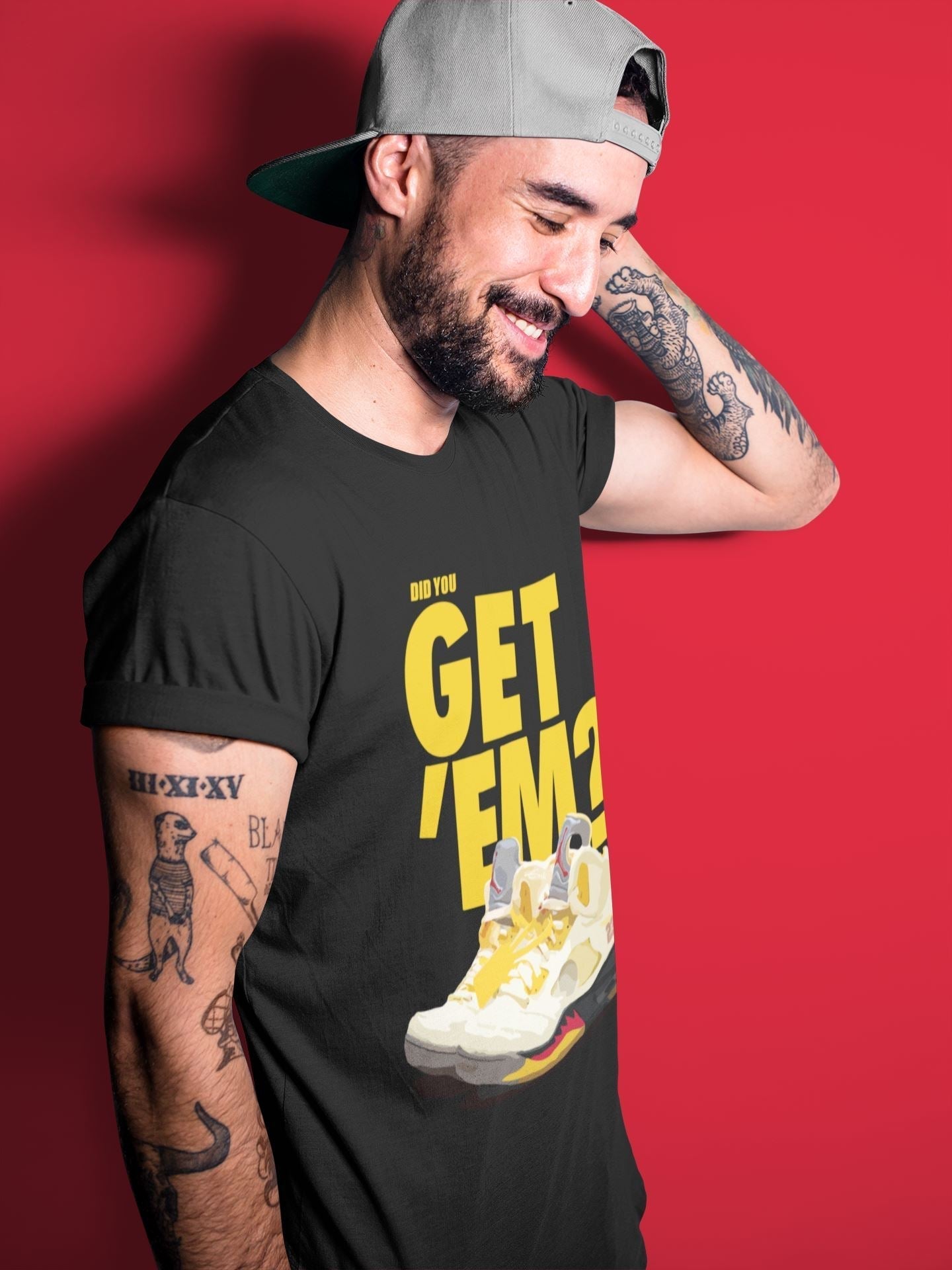 Did You Get 'Em Unisex Tops - Air Jordan 5 OFF-WHITE Sail