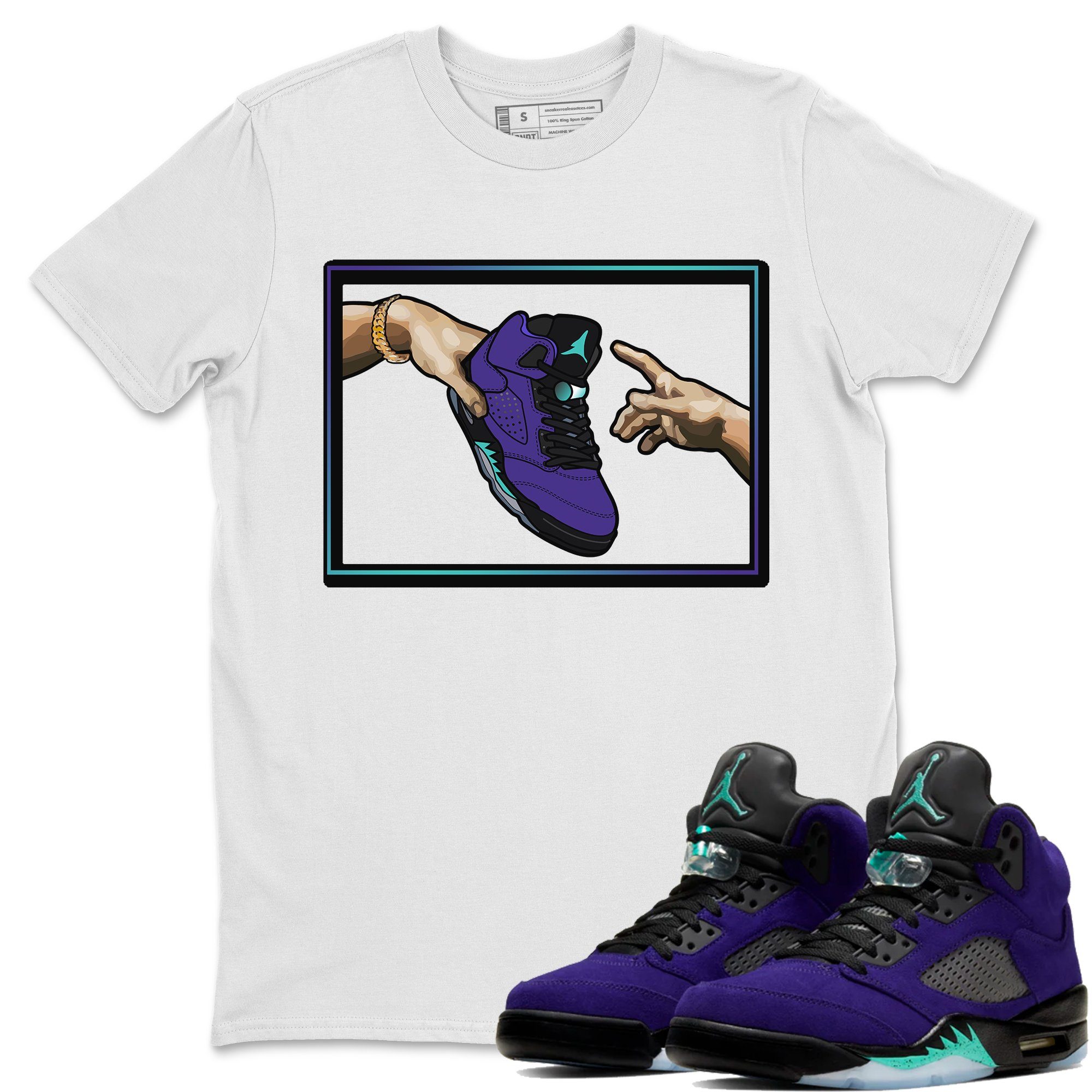 Adam's Creation Unisex Tops - Air Jordan 5 Purple Grape