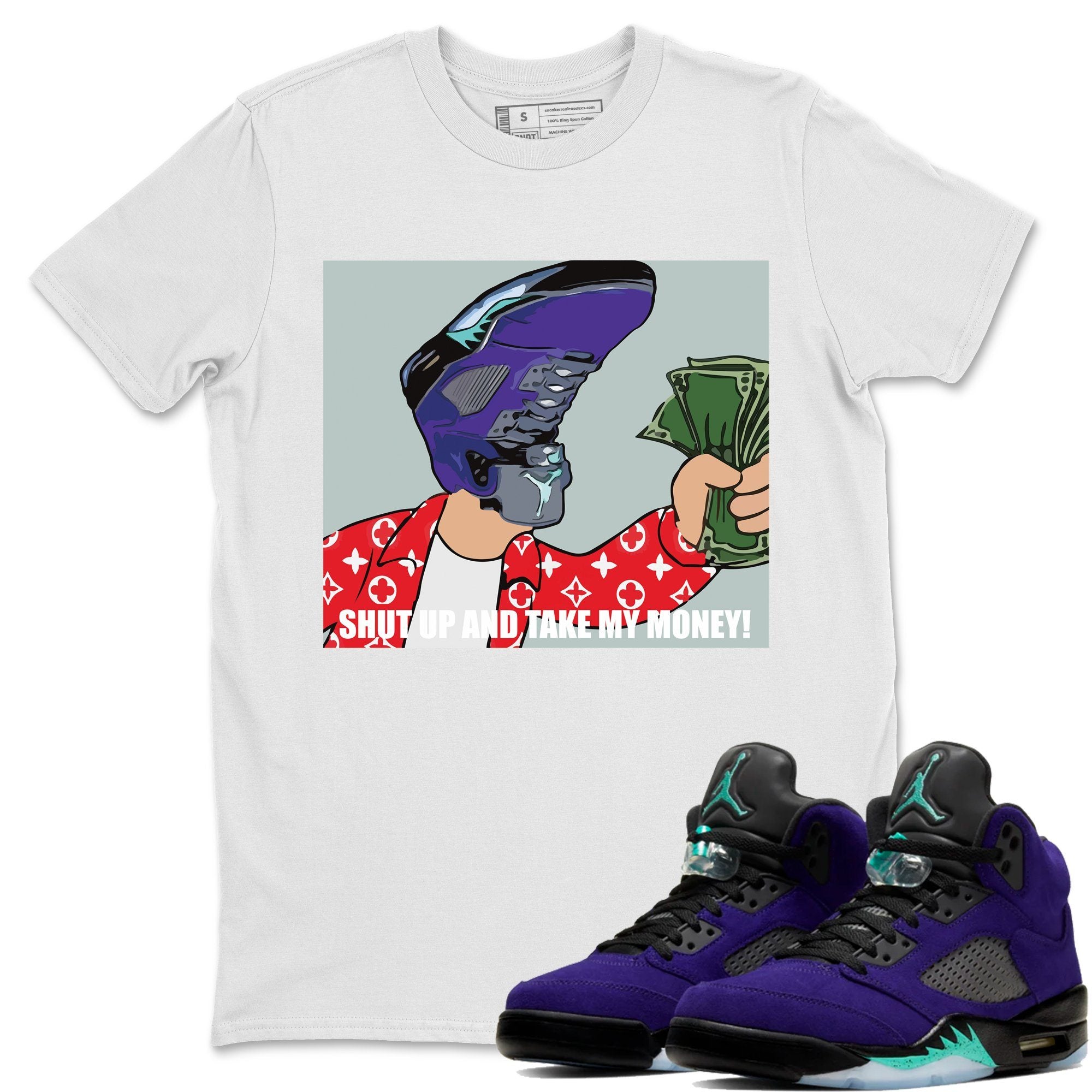 snkmatch Meme Unisex Tops - Air Jordan 5 Purple Grape