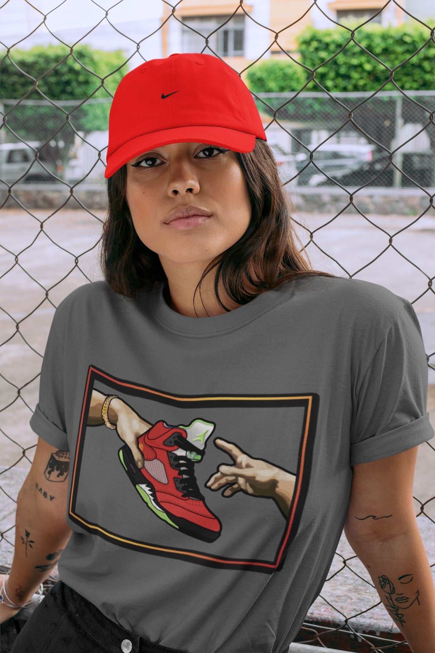 Adam's Creation Unisex Tops - Air Jordan 5 What The