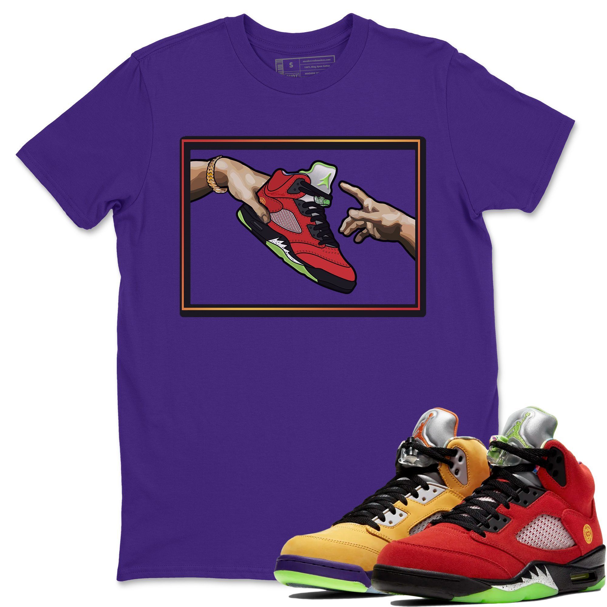 Adam's Creation Unisex Tops - Air Jordan 5 What The