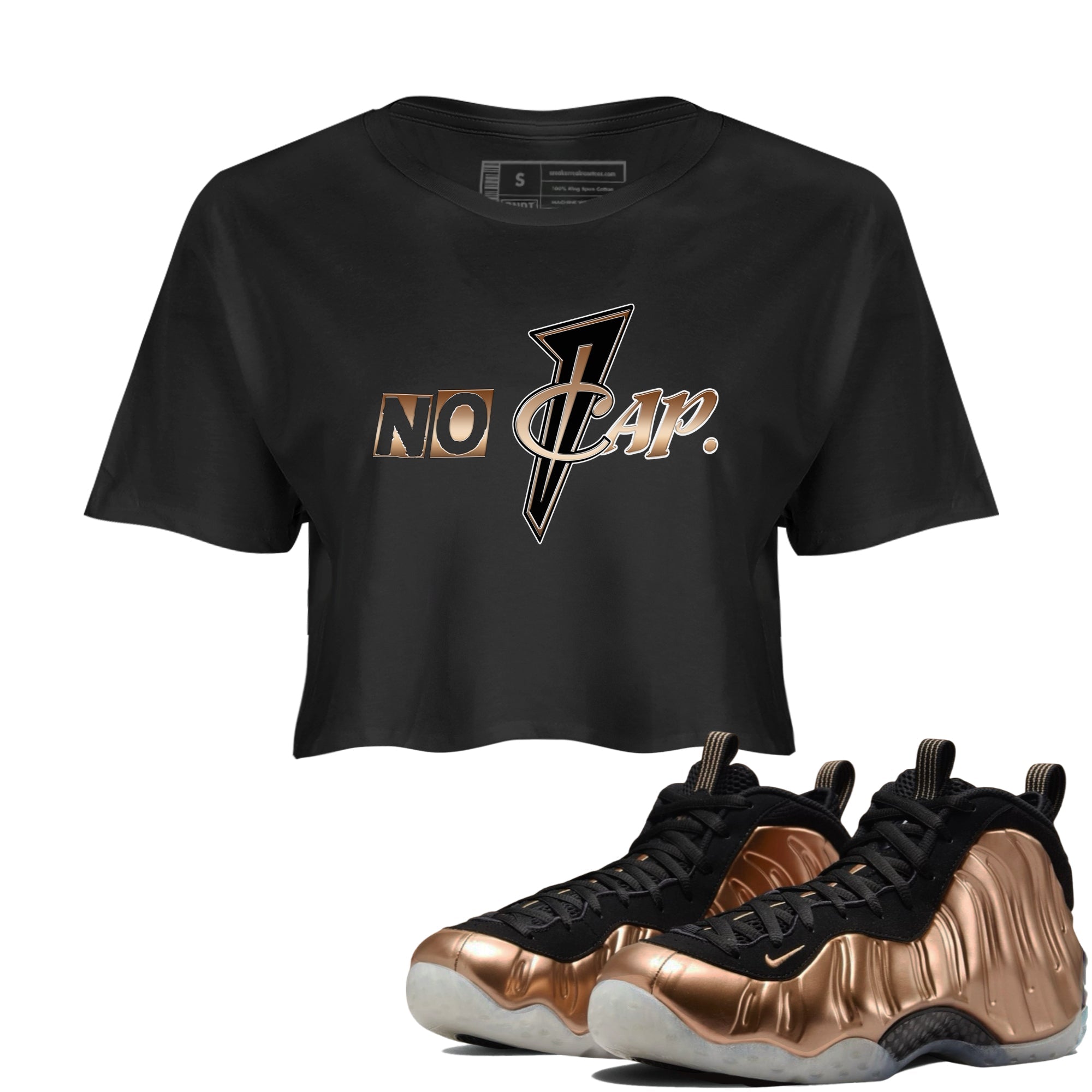 No Cap snkmatch Women's Top - Air Foamposite One Metallic Copper