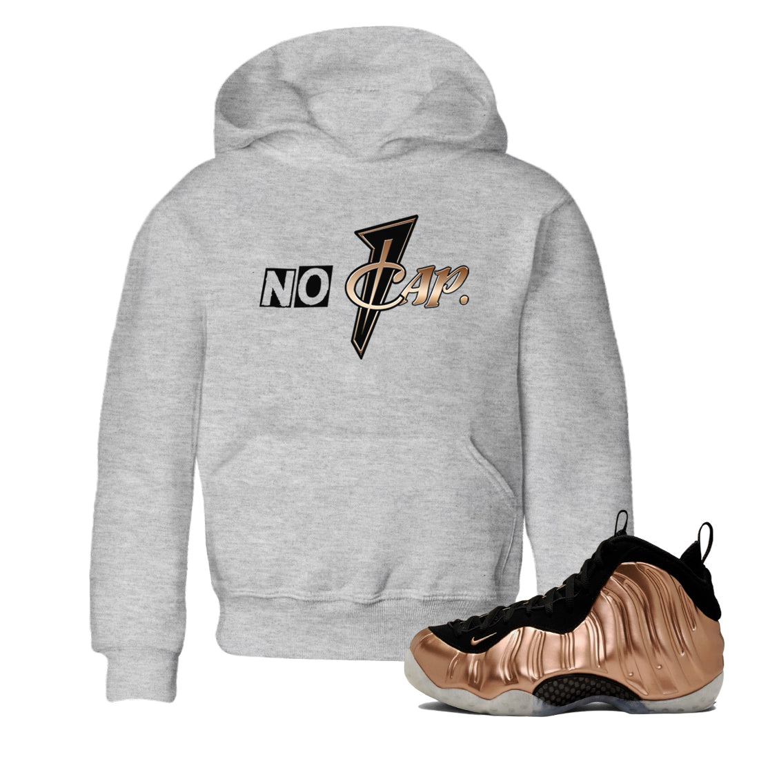 No Cap snkmatch Tees Kids - Air Foamposite One Metallic Copper
