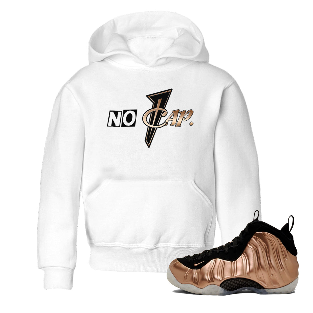 No Cap snkmatch Tees Kids - Air Foamposite One Metallic Copper