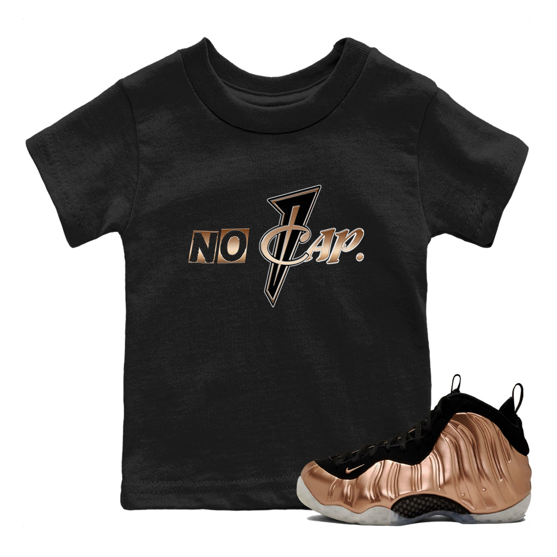 No Cap snkmatch Tees Kids - Air Foamposite One Metallic Copper