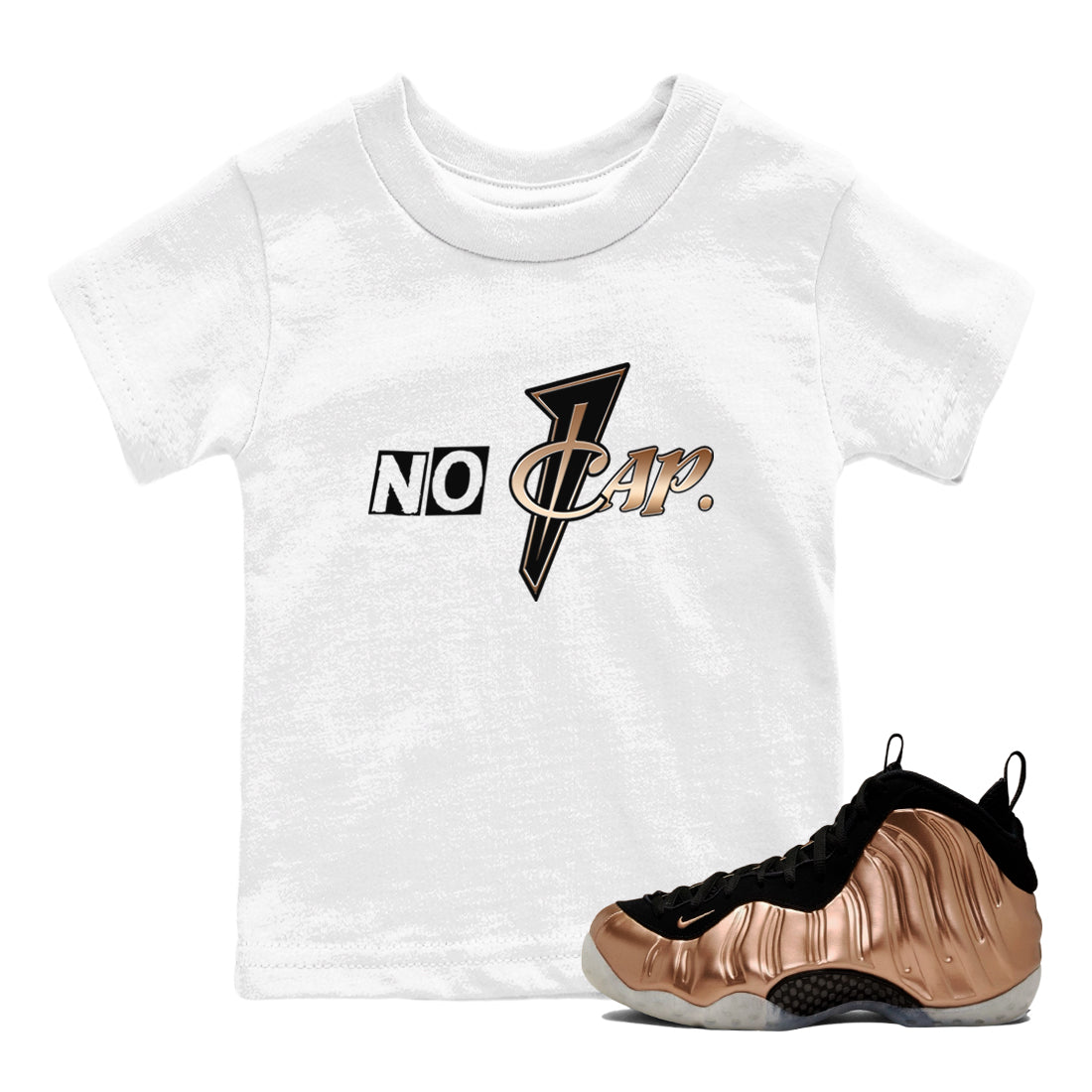 No Cap snkmatch Tees Kids - Air Foamposite One Metallic Copper