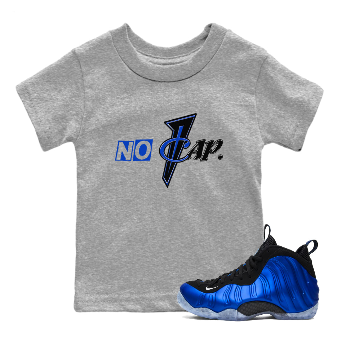 No Cap snkmatch Tees Kids - Air Foamposite One Royal