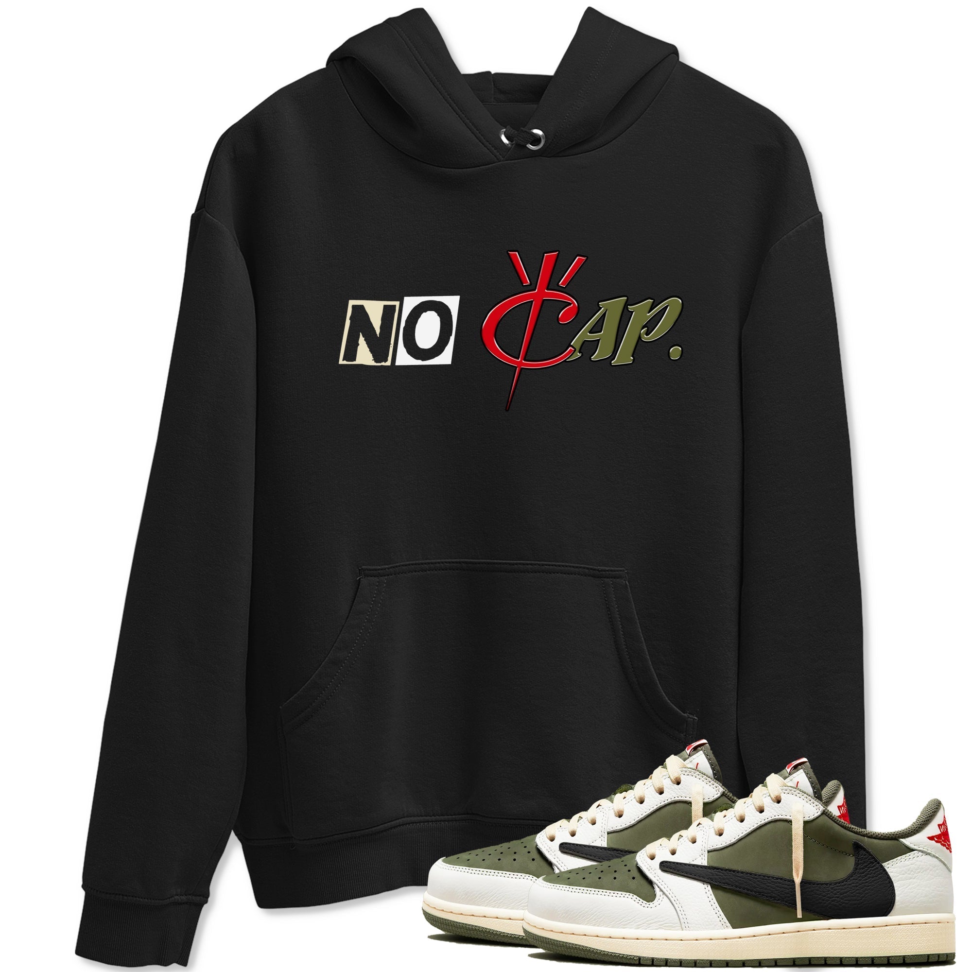 No Cap snkmatch Tees - Air Jordan 1 Travis Scott Medium Olive
