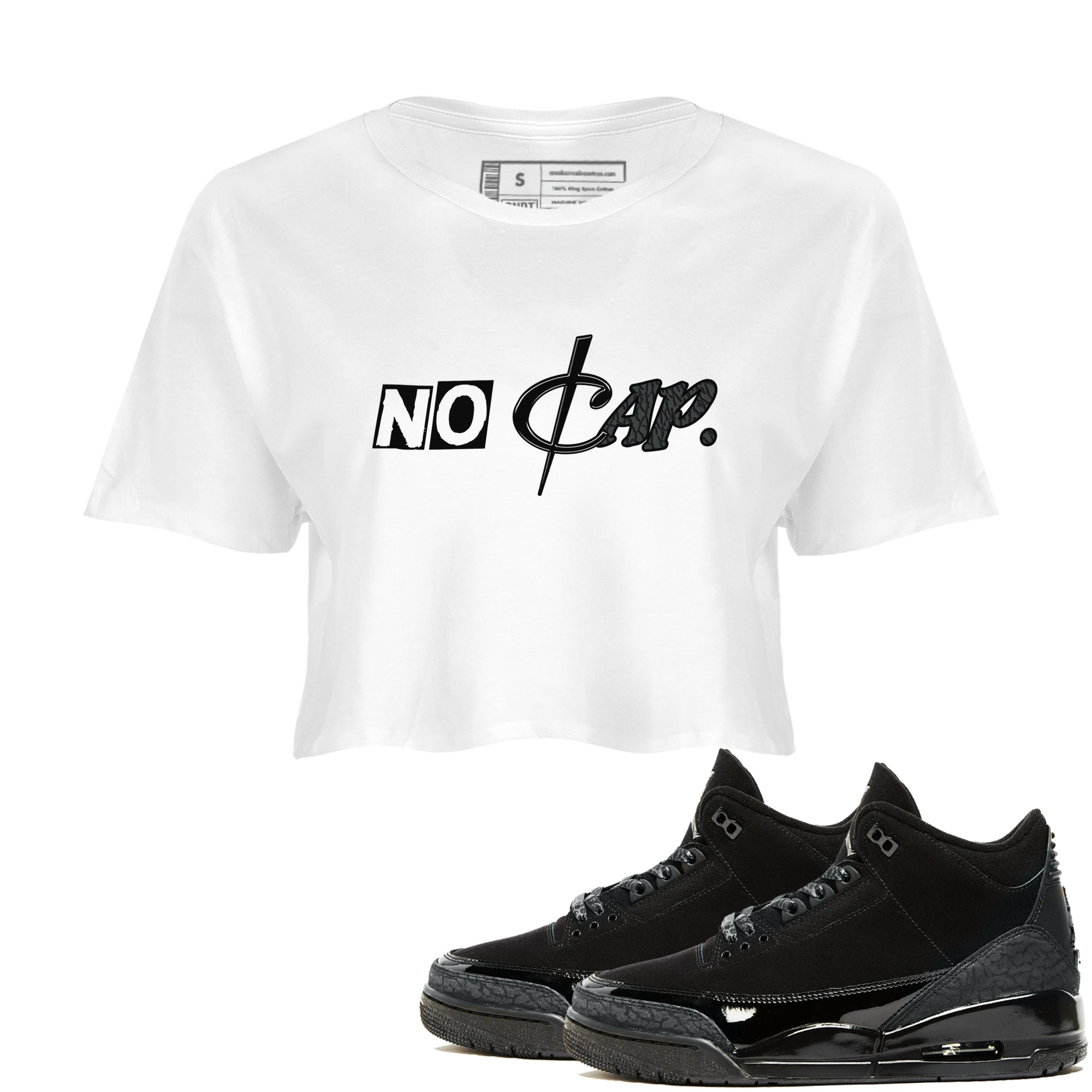 No Cap snkmatch Women's Top - Air Jordan 3 Black Cat