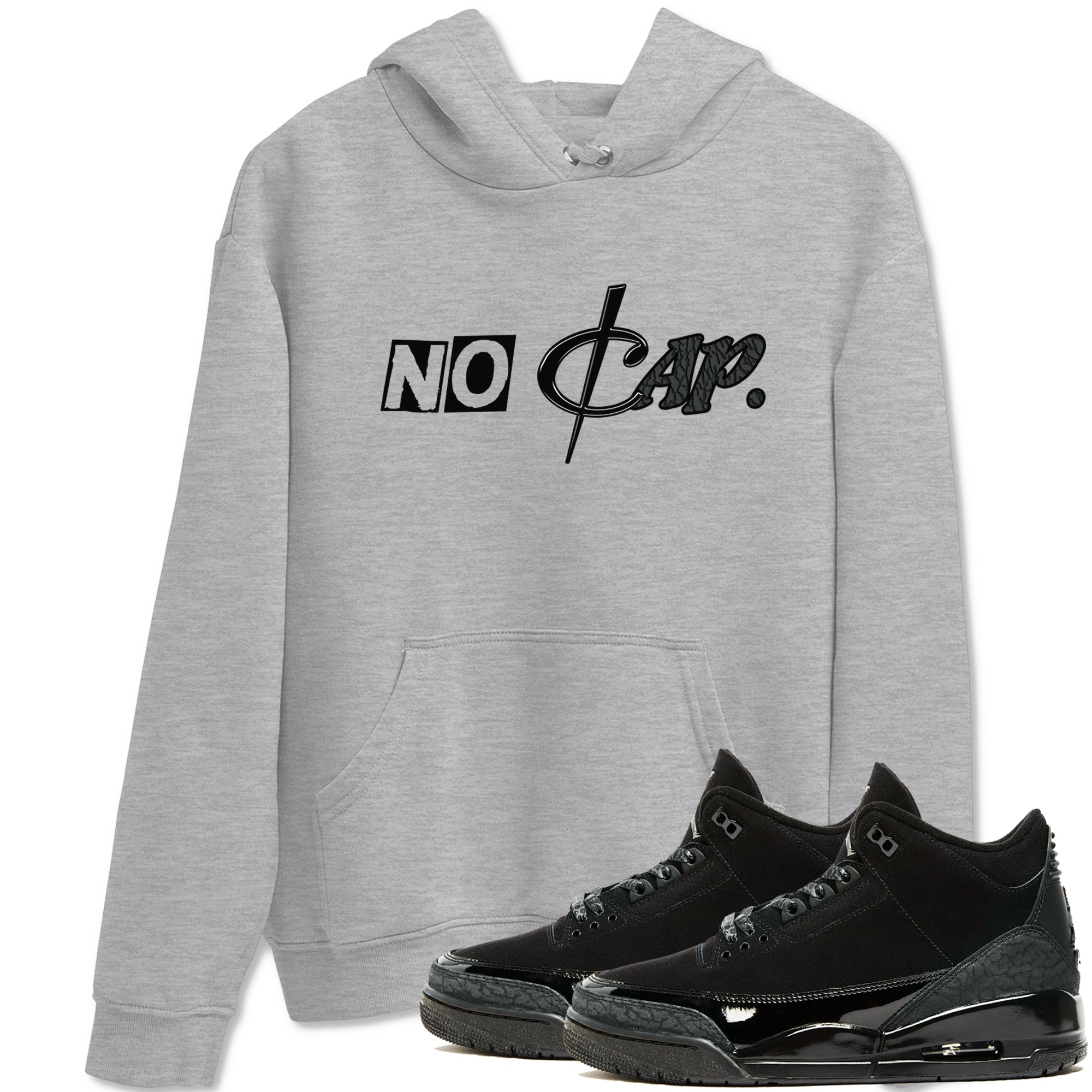 No Cap snkmatch Tees - Air Jordan 3 Black Cat