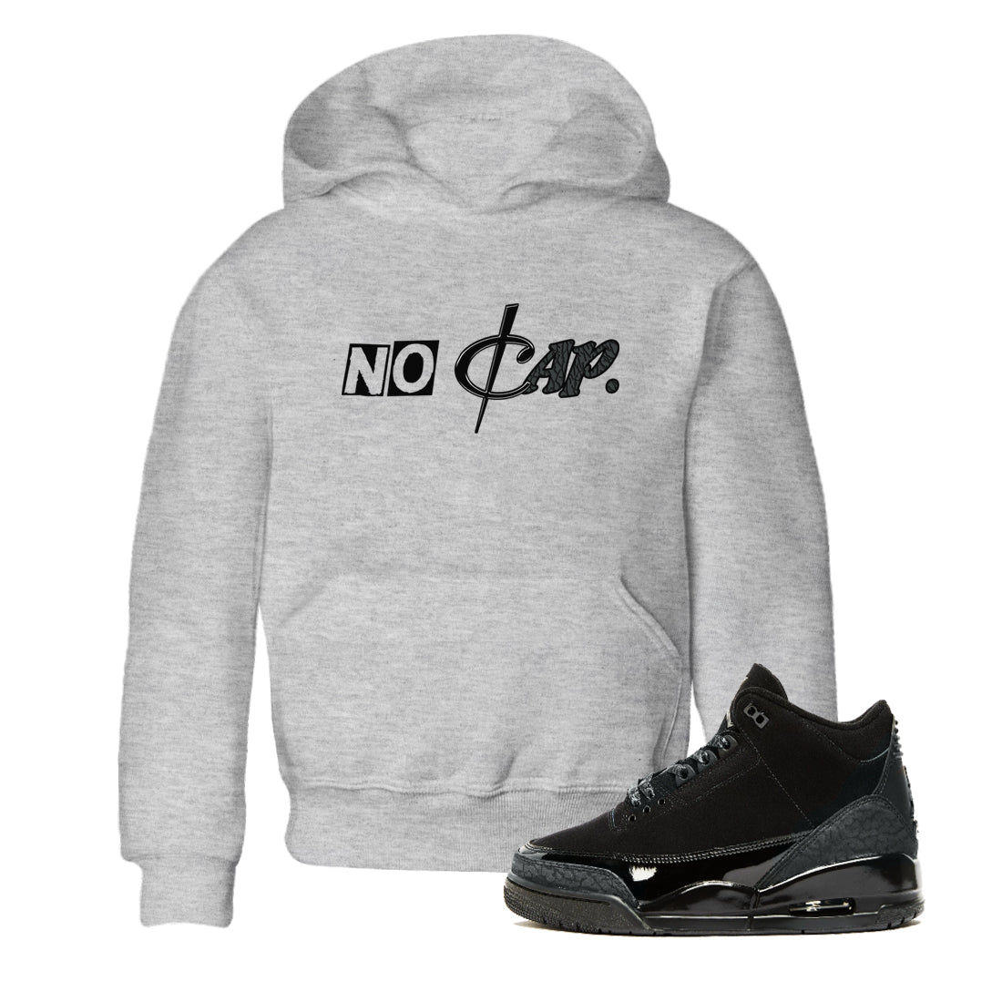 No Cap snkmatch Tees Kids - Air Jordan 3 Black Cat