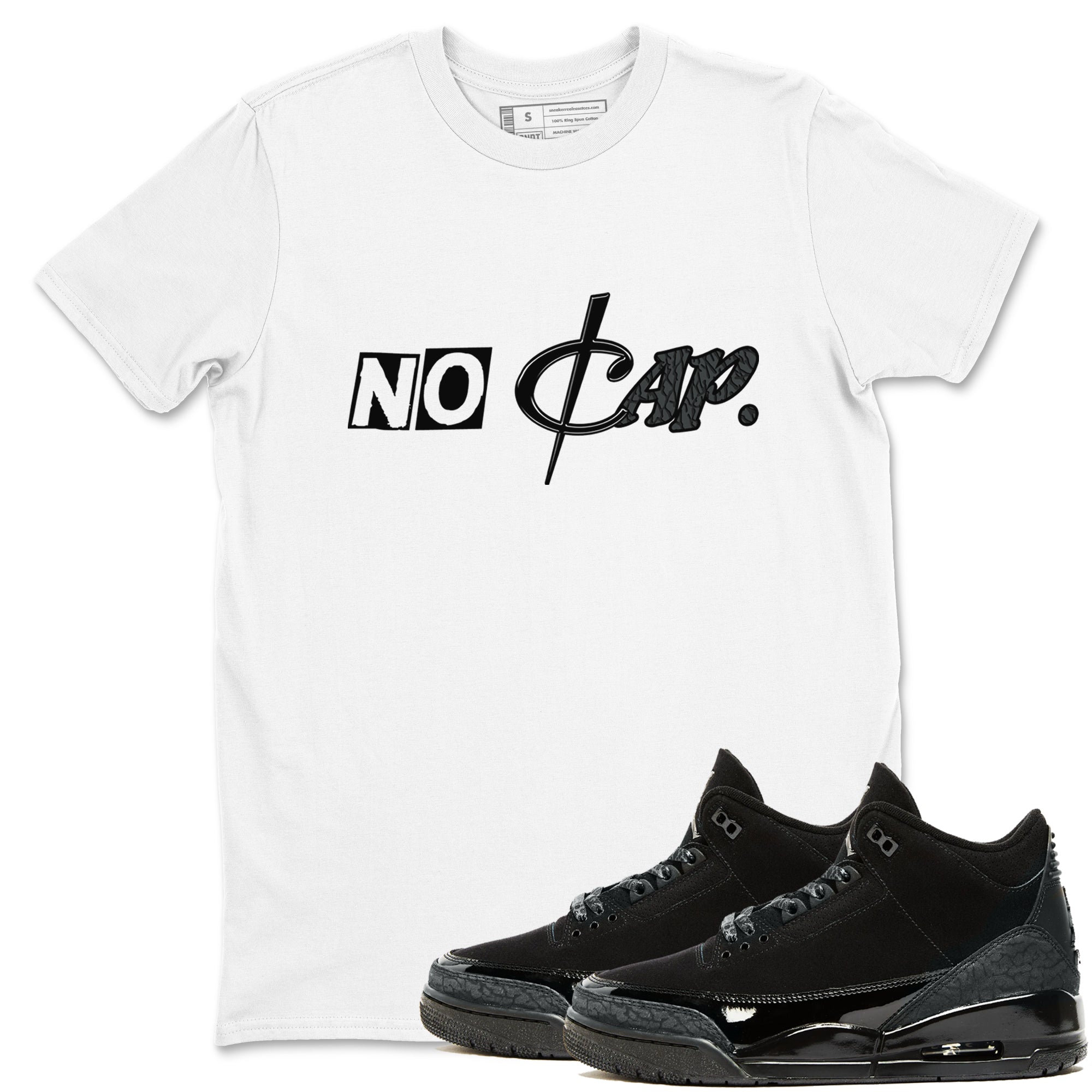 No Cap snkmatch Tees - Air Jordan 3 Black Cat