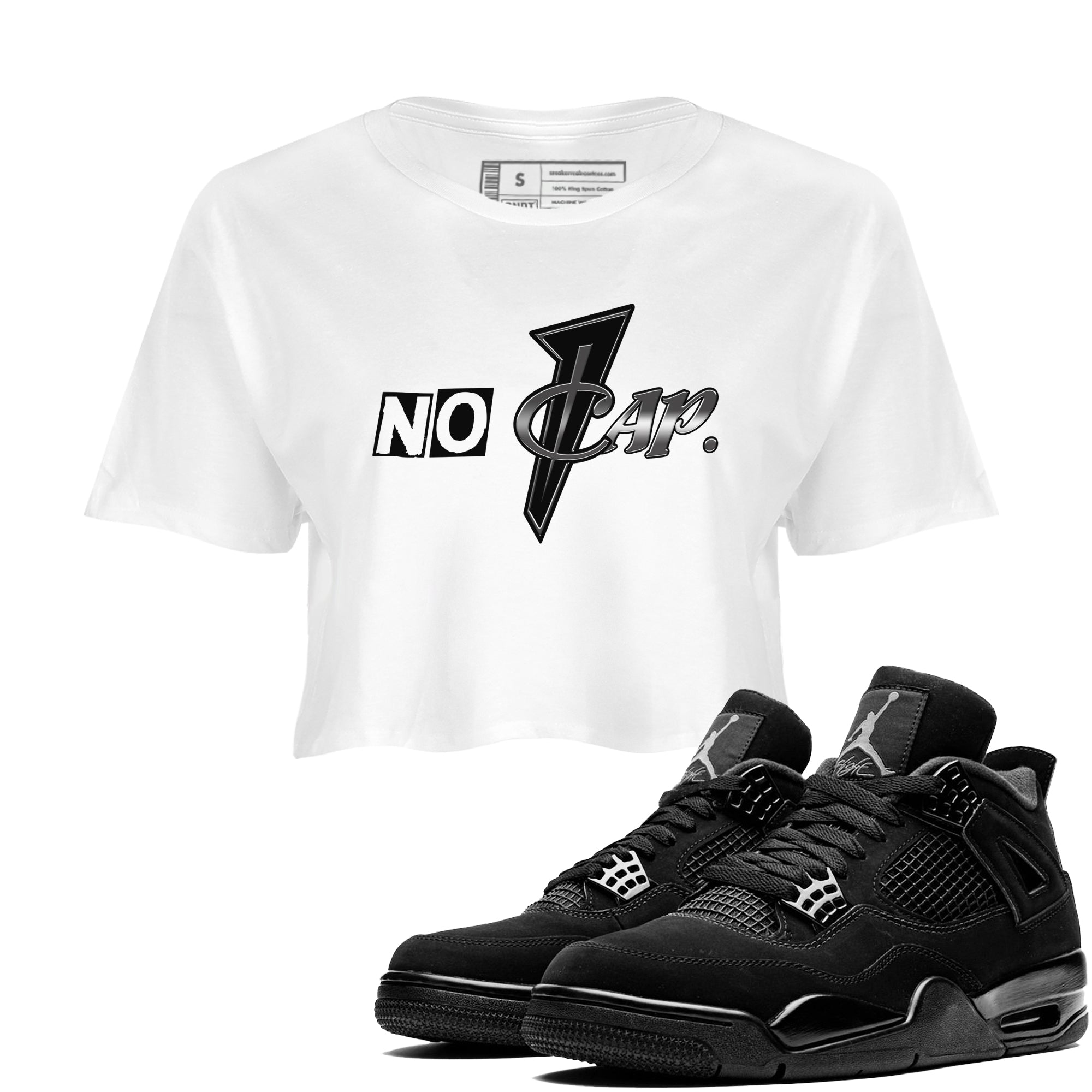 No Cap snkmatch Women's Top - Air Jordan 4 Black Cat