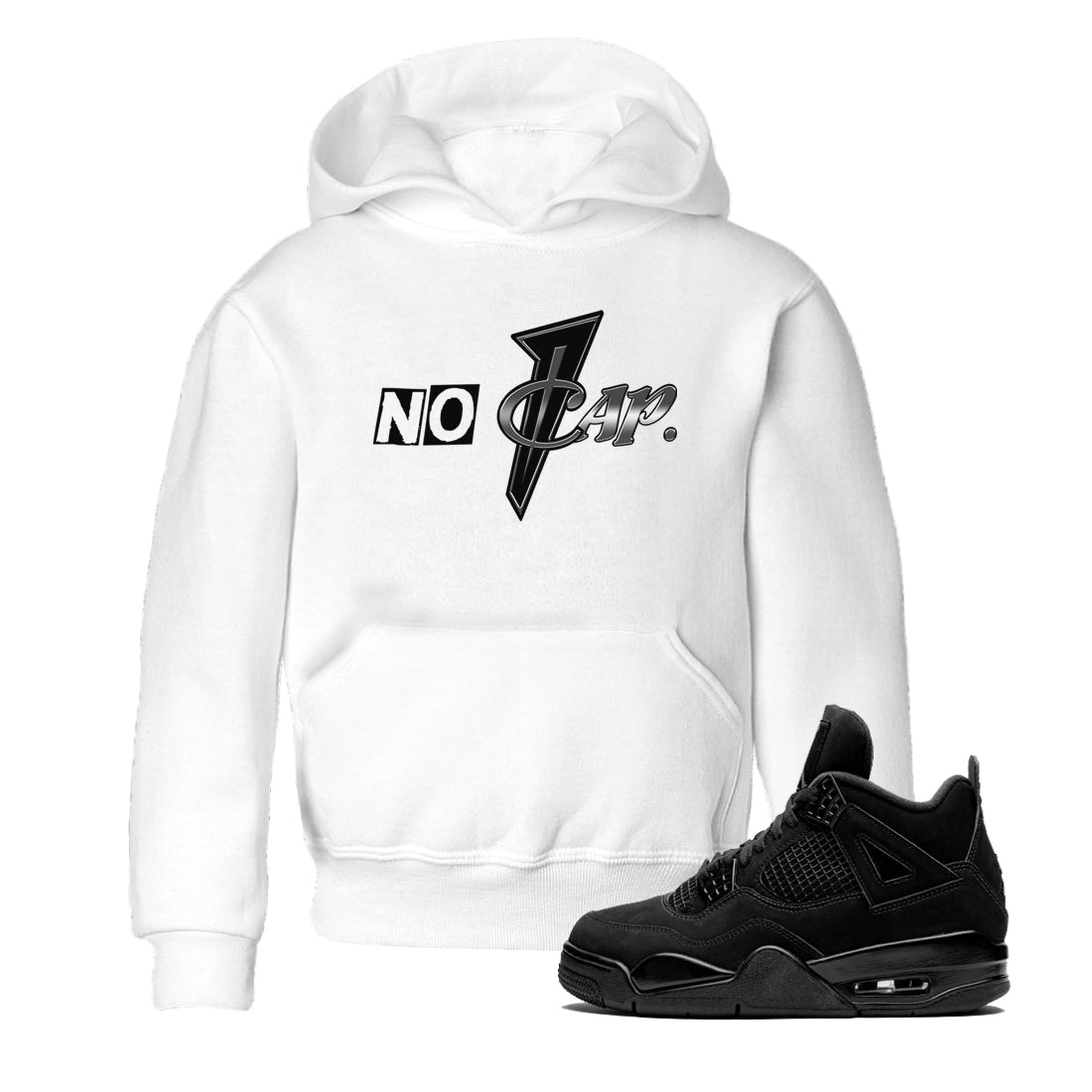 No Cap snkmatch Tees Kids - Air Jordan 4 Black Cat