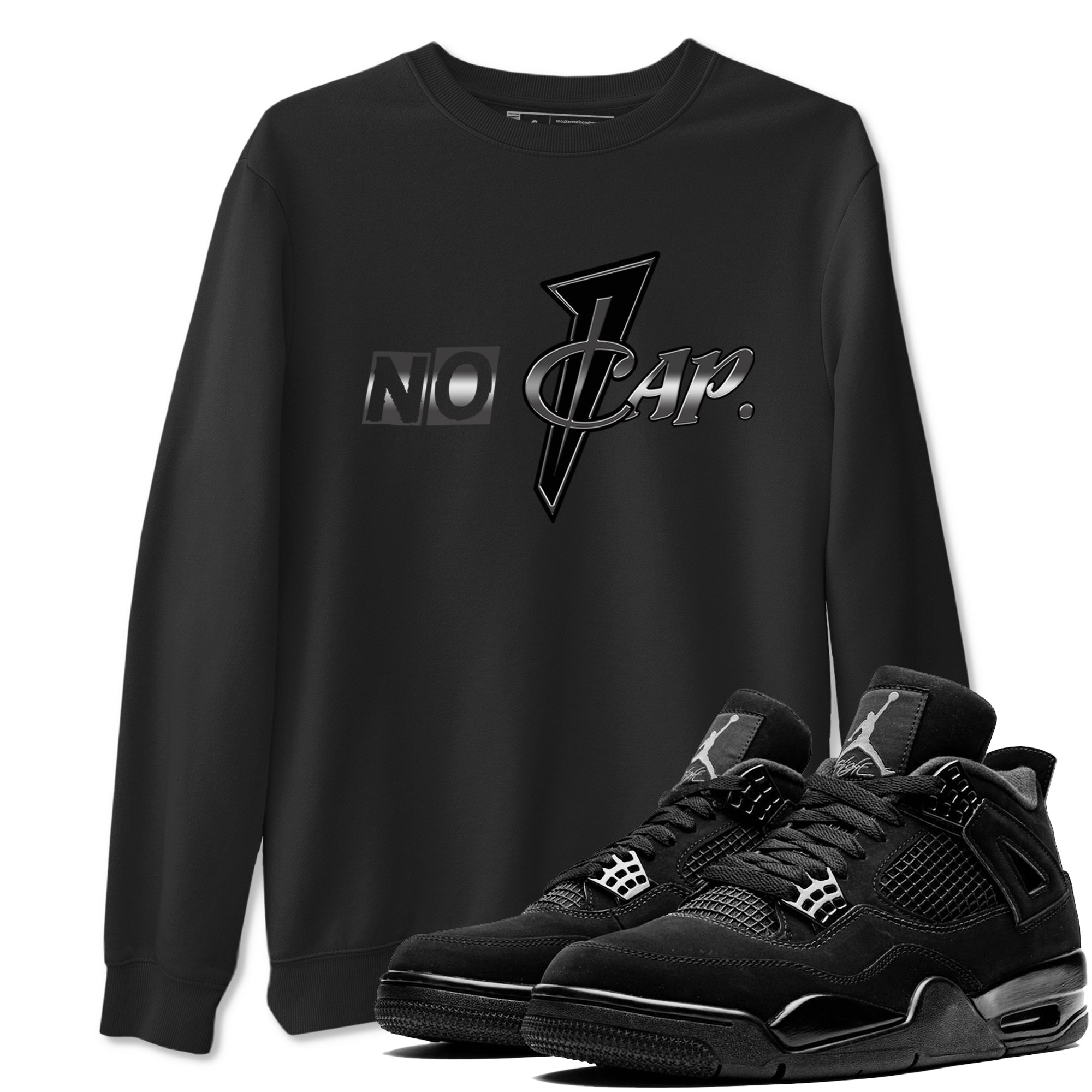 No Cap snkmatch Tees - Air Jordan 4 Black Cat